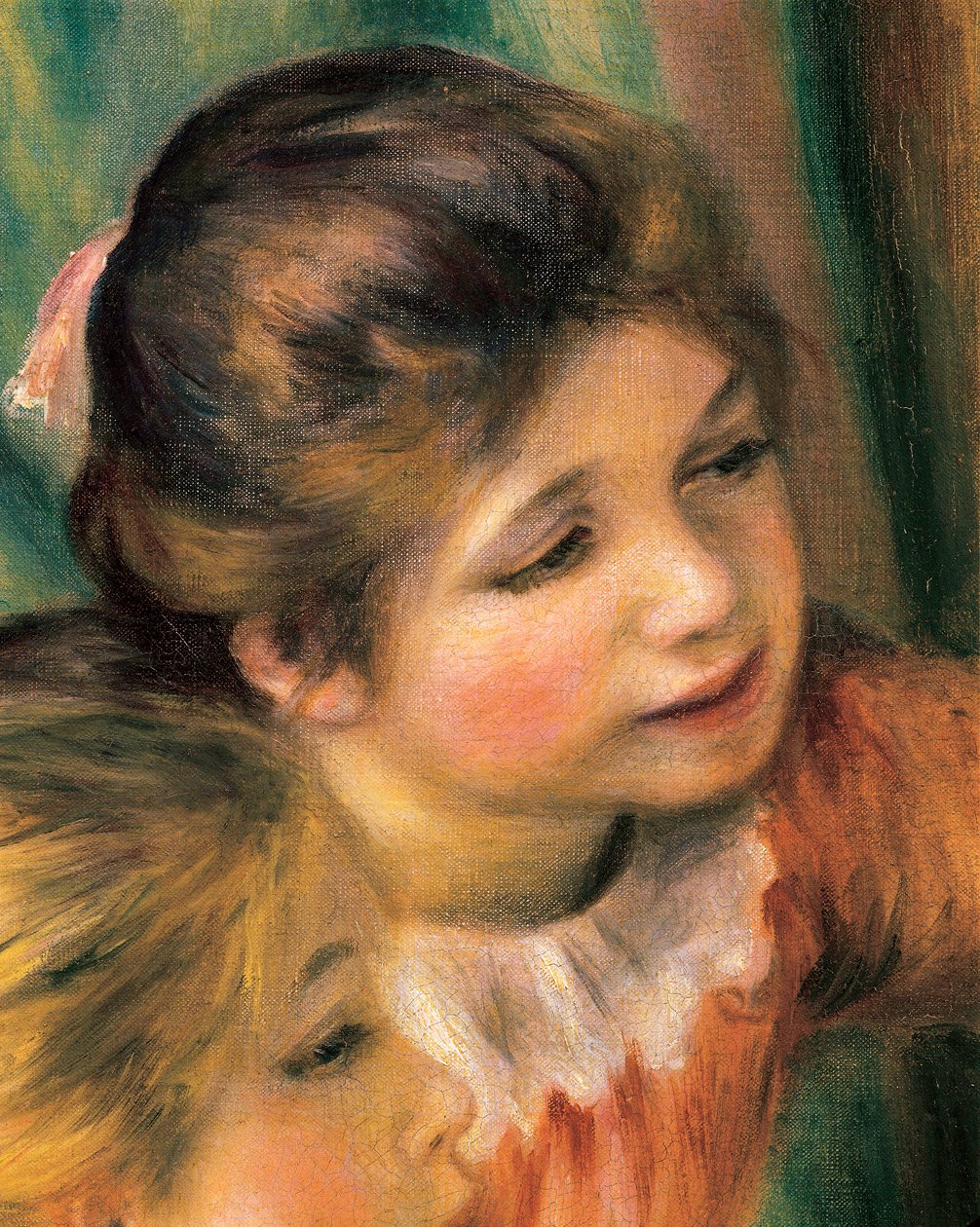 Nuoret tytöt pianon ääressä, yksityiskohta tekijältä Pierre Auguste Renoir