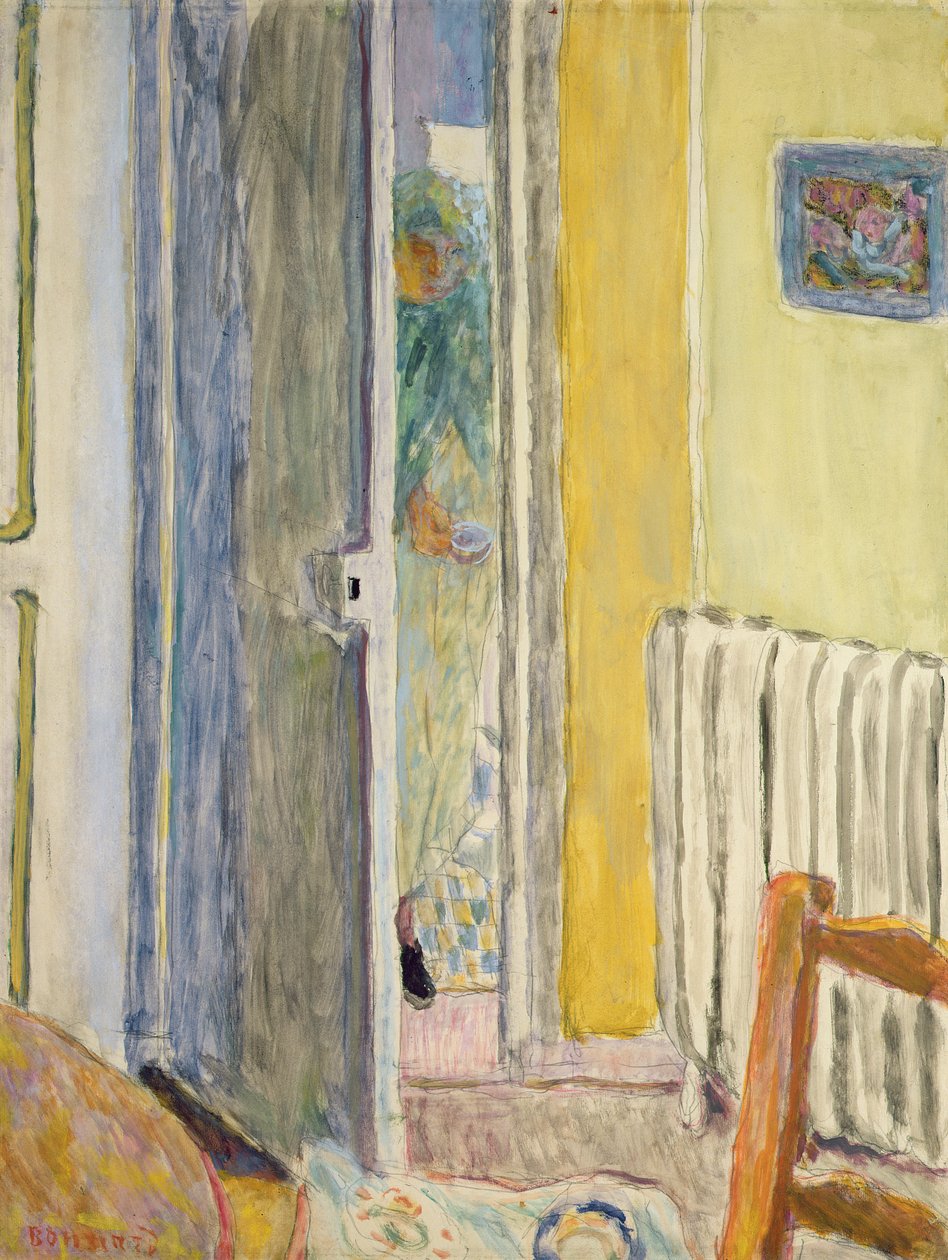 Nainen astumassa olohuoneeseen, 1942 tekijältä Pierre Bonnard