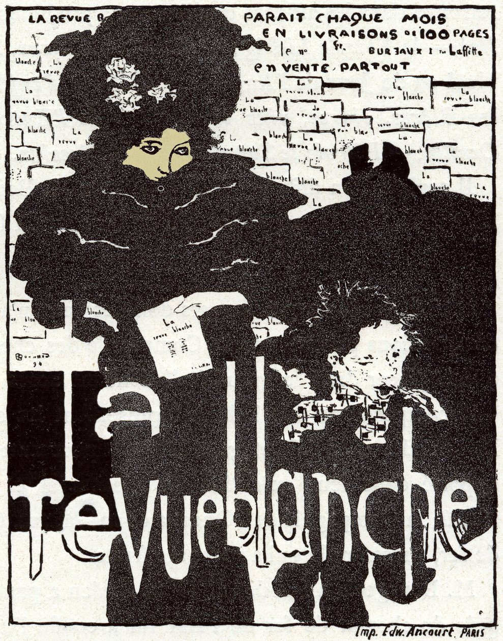 Taide. Revue Blanche. Juliste Pierre Bonnard, Ranska tekijältä Pierre Bonnard