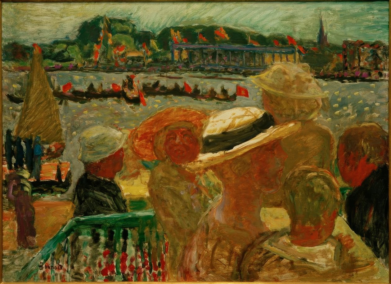 Blick vom Uhlenhorster Fährhaus auf die Außenalster mit St. Johannis tekijältä Pierre Bonnard