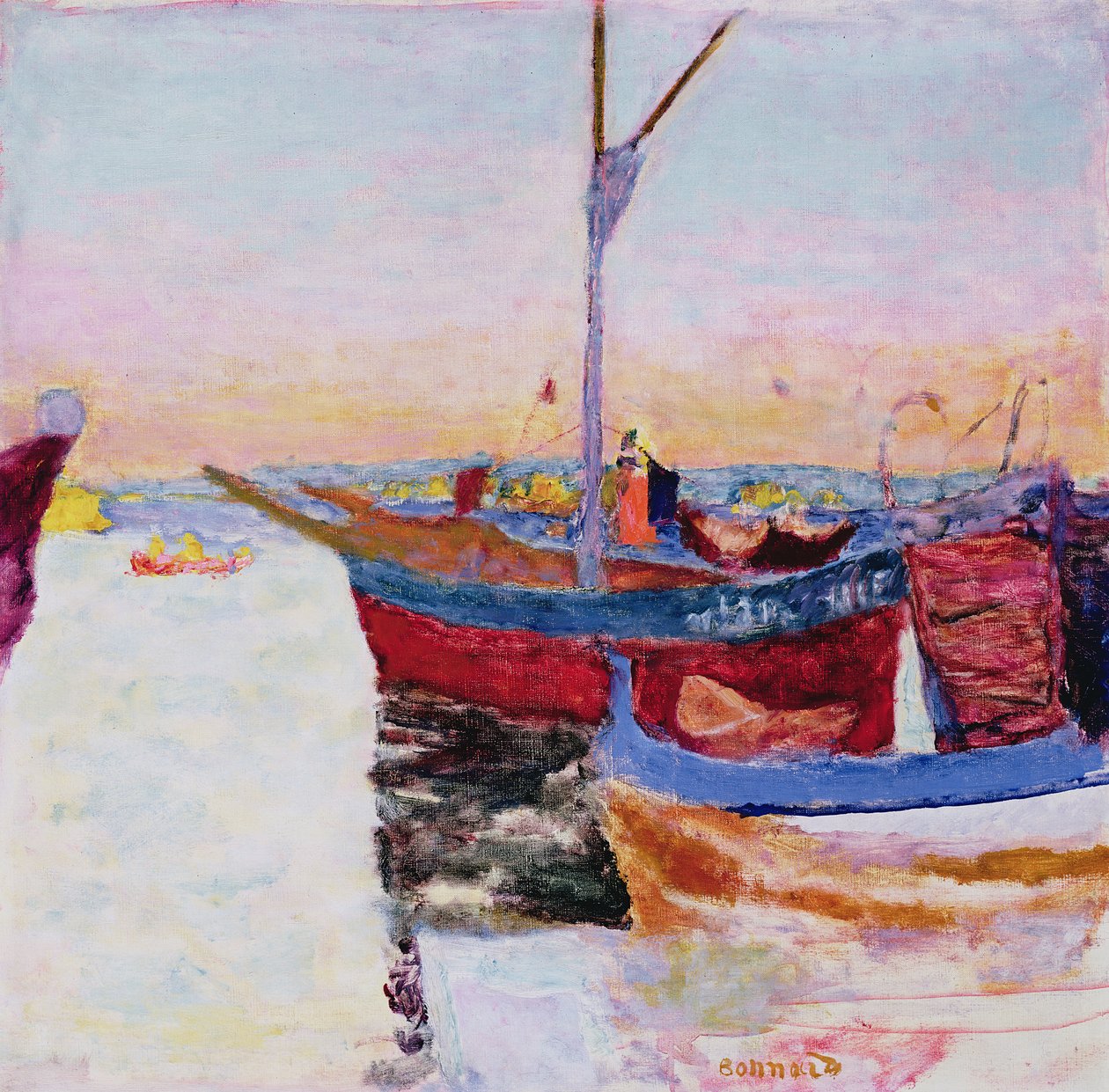Veneitä Cannesissa, hämärässä, 1924 tekijältä Pierre Bonnard