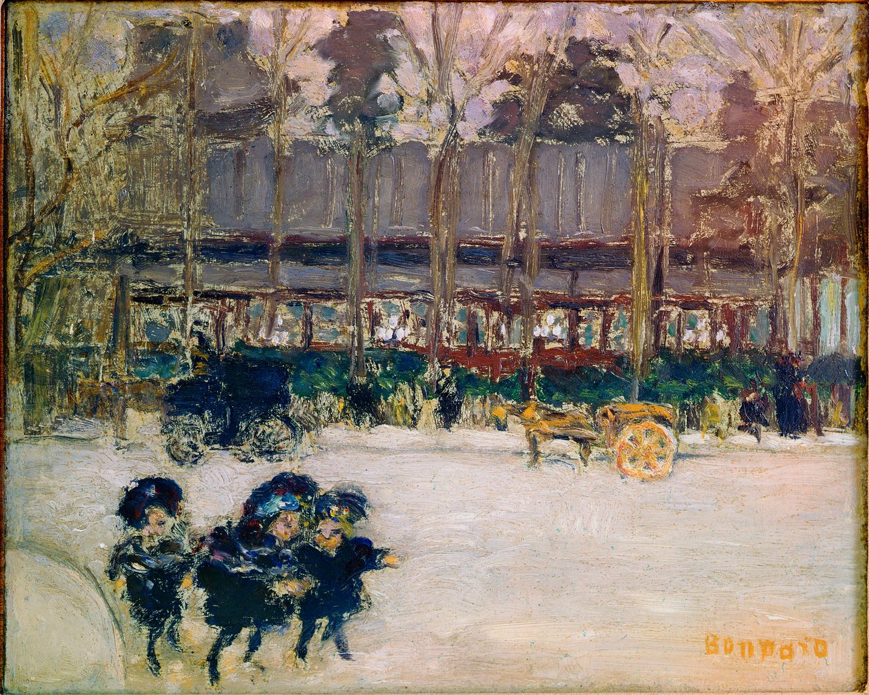 Boulevard de Clichy, kolme lasta Pierre Bonnardin maalaus tekijältä Pierre Bonnard