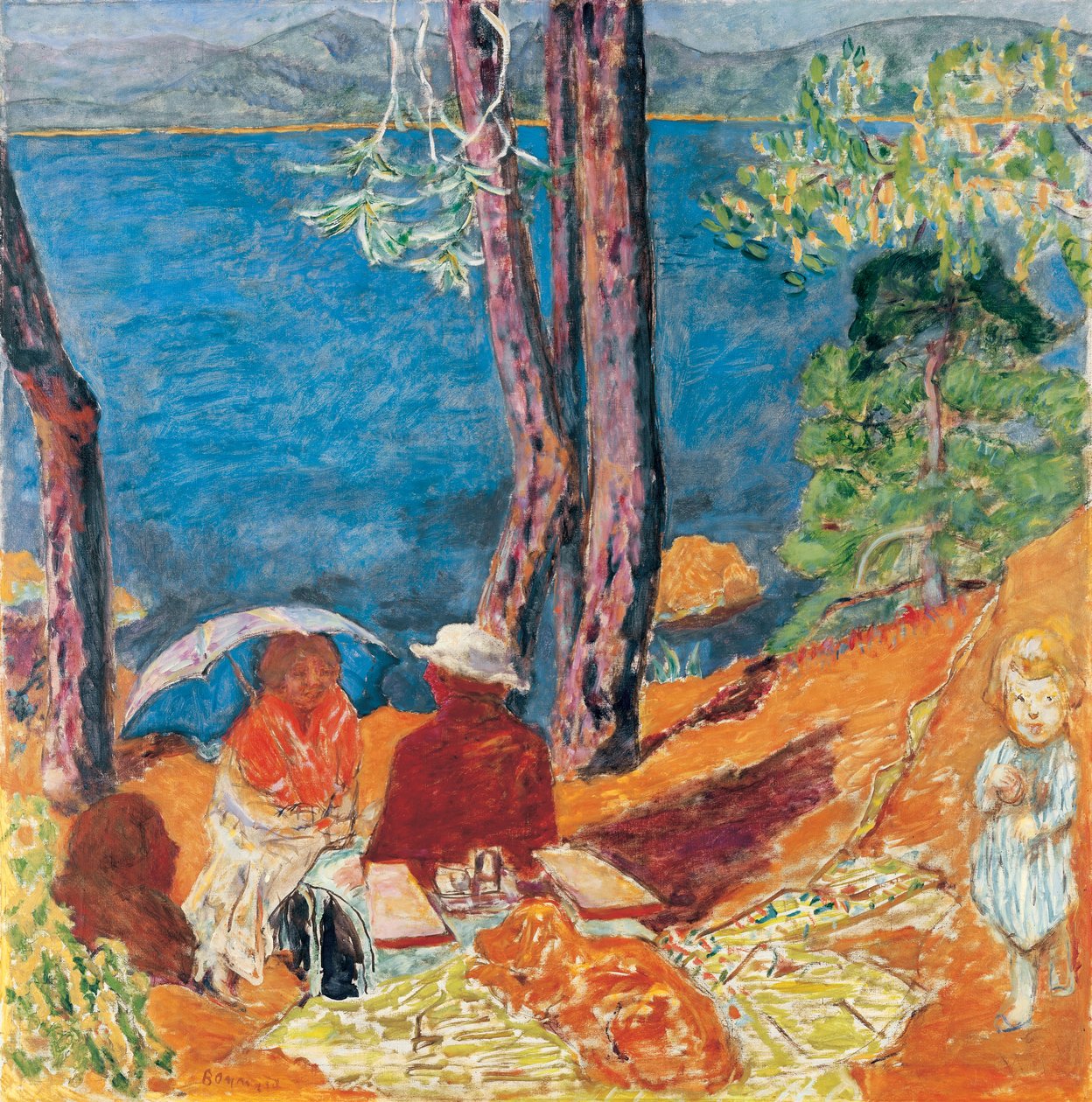 Meren rannalla, mäntyjen alla tekijältä Pierre Bonnard