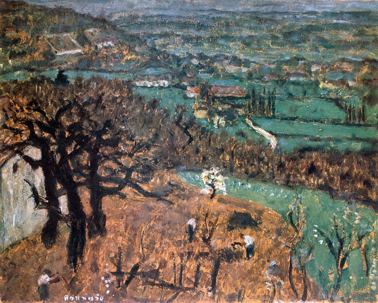 Dauphine-maisema, 1899. tekijältä Pierre Bonnard