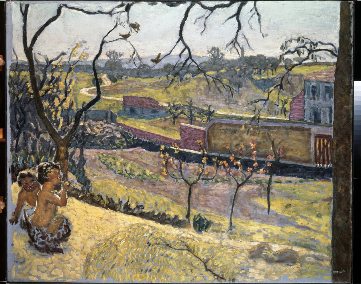 Kevään alku. Pienet faunit. Pierre Bonnardin maalaus (1867-1947) tekijältä Pierre Bonnard