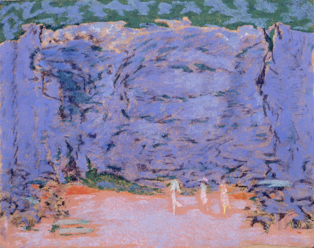 Suunnittelu näyttämölle Jeuxille, Claude Debussyn (1862-1918) baletille (liitu värilliselle paperille) tekijältä Pierre Bonnard
