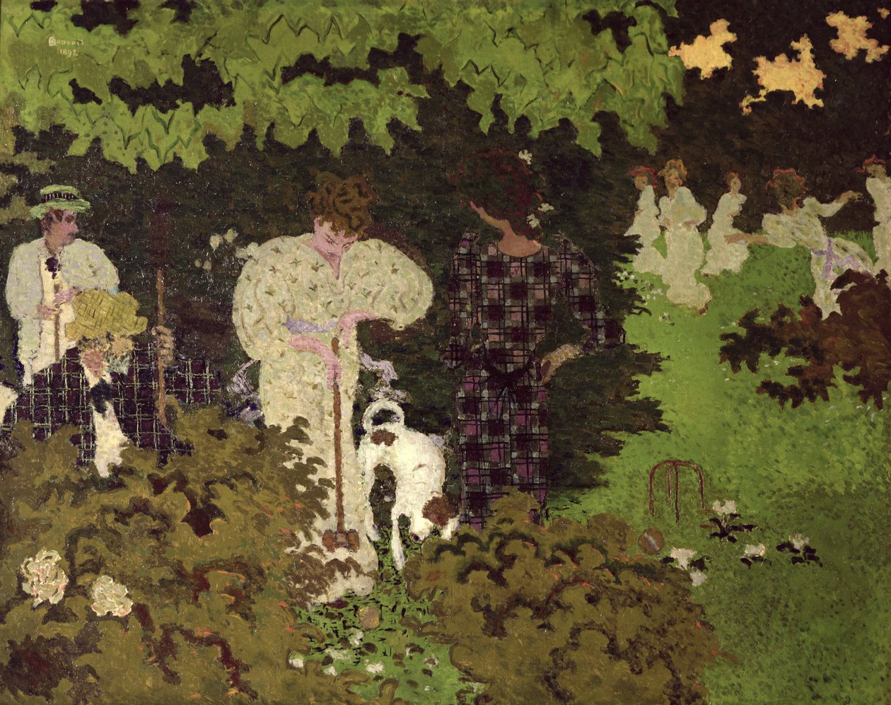 Hämärä eli krokettikierros, 1892 tekijältä Pierre Bonnard