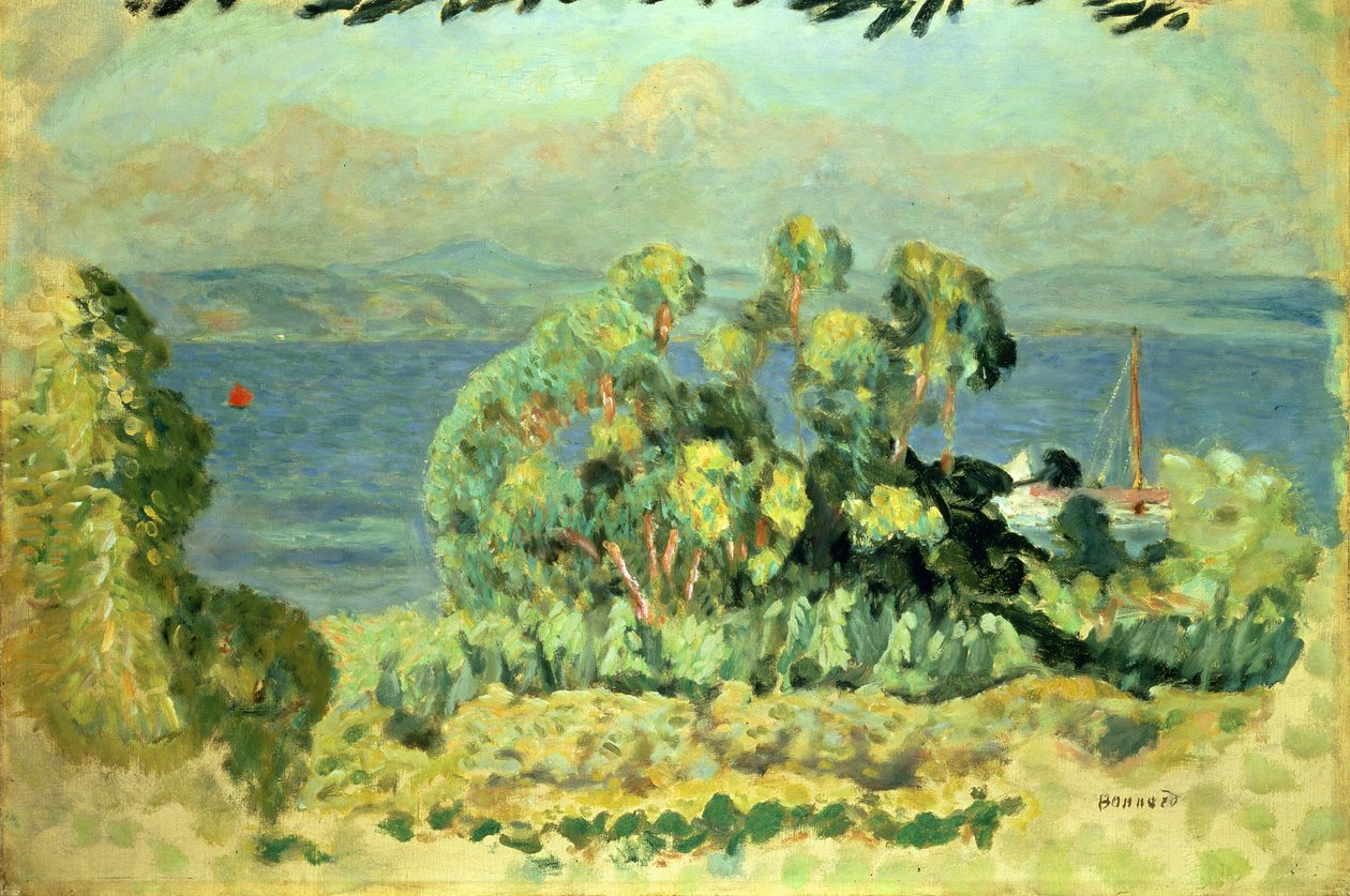 Eukalyptuspuut (öljy kankaalle) tekijältä Pierre Bonnard