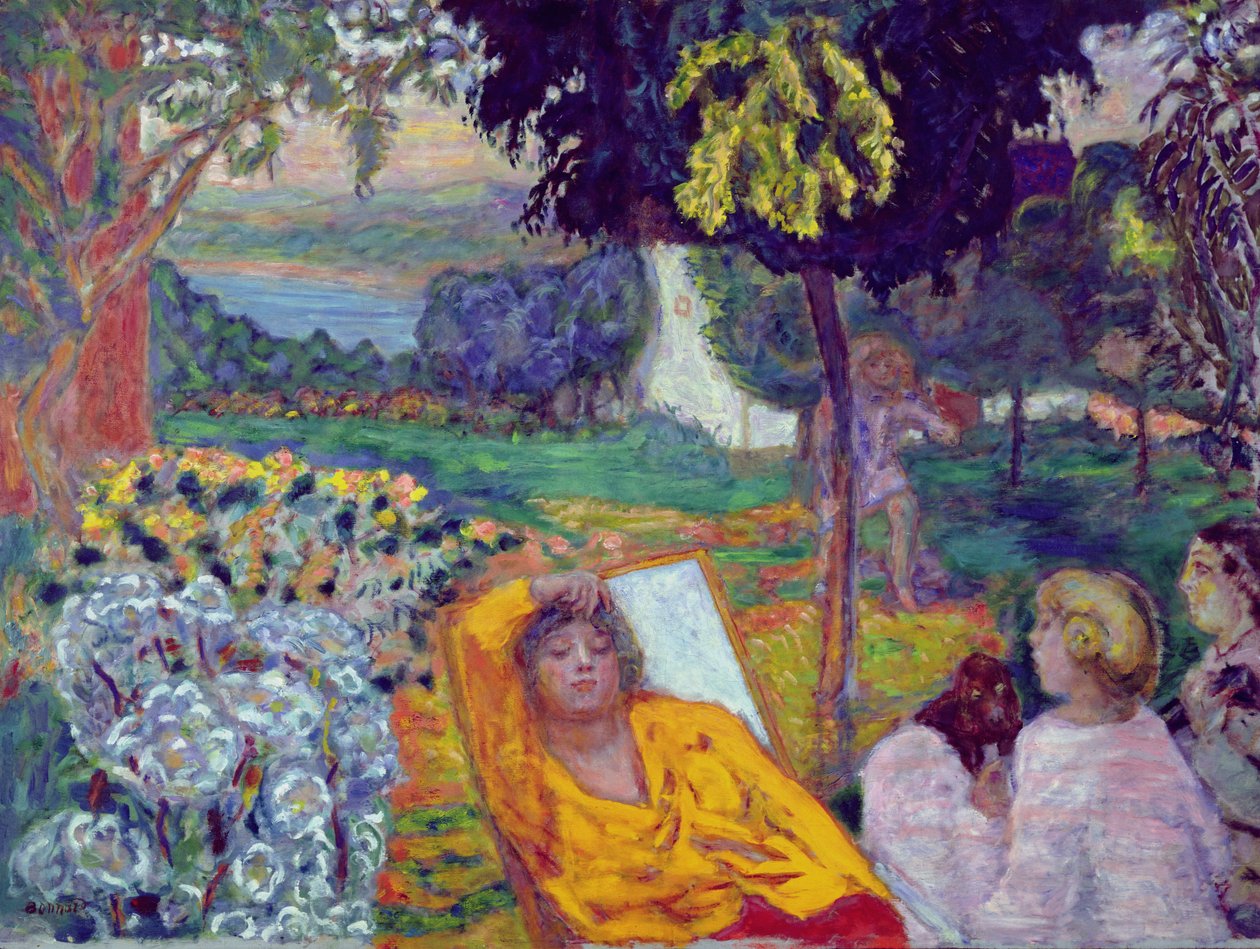Ilta (tai siesta tai eteläisessä puutarhassa) 1914 tekijältä Pierre Bonnard
