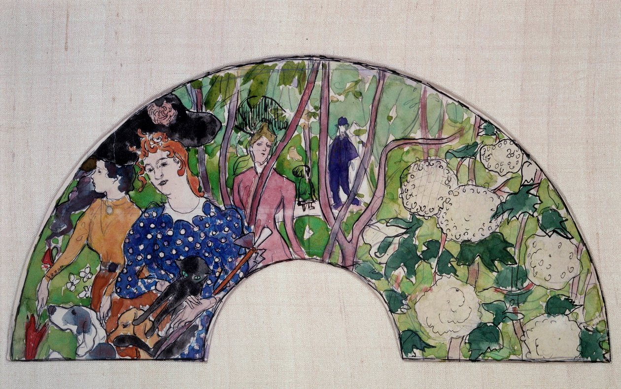 Viuhkaprojekti, 1900-luku (akvarelli) tekijältä Pierre Bonnard
