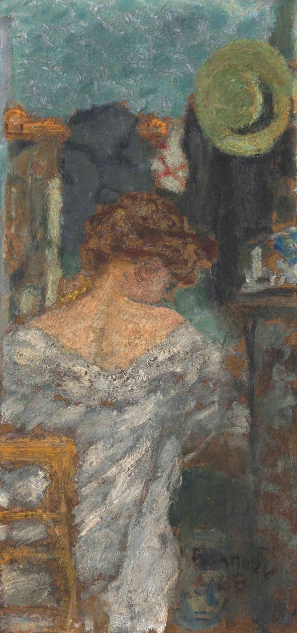 Istuva nainen, selkä tekijältä Pierre Bonnard