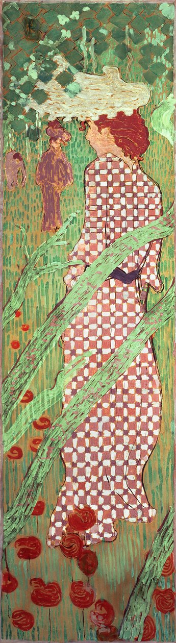 Naiset puutarhassa: Nainen ruutupuvussa Naiset puutarhassa: Nainen..., 1891. tekijältä Pierre Bonnard