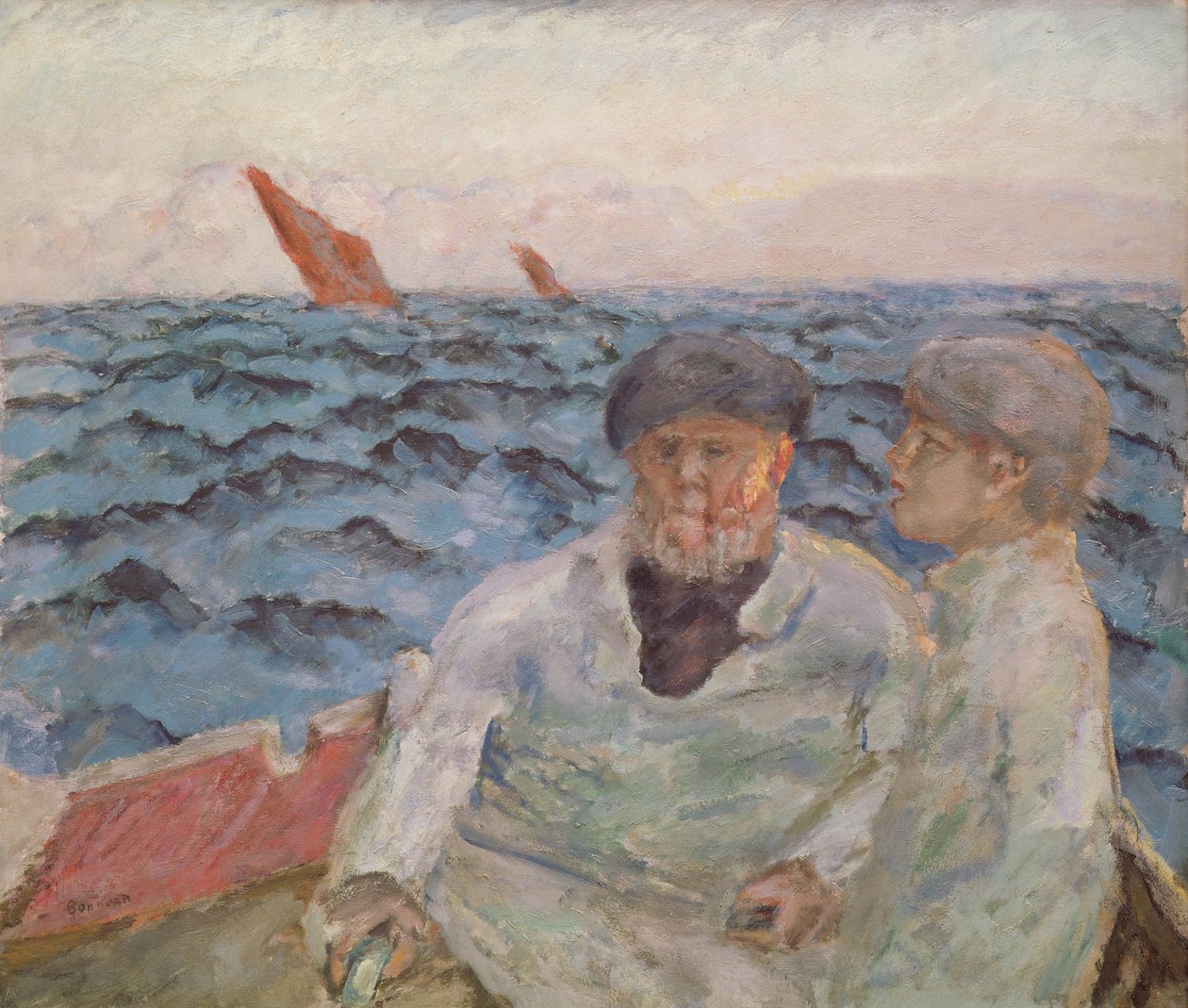 Kalastajat Bretagnen, 1907 tekijältä Pierre Bonnard