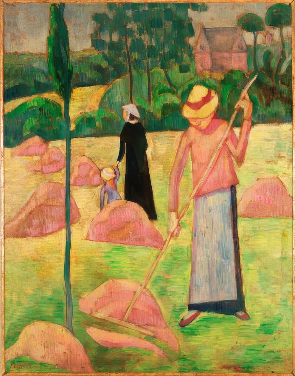 Frau mit Rechen tekijältä Pierre Bonnard