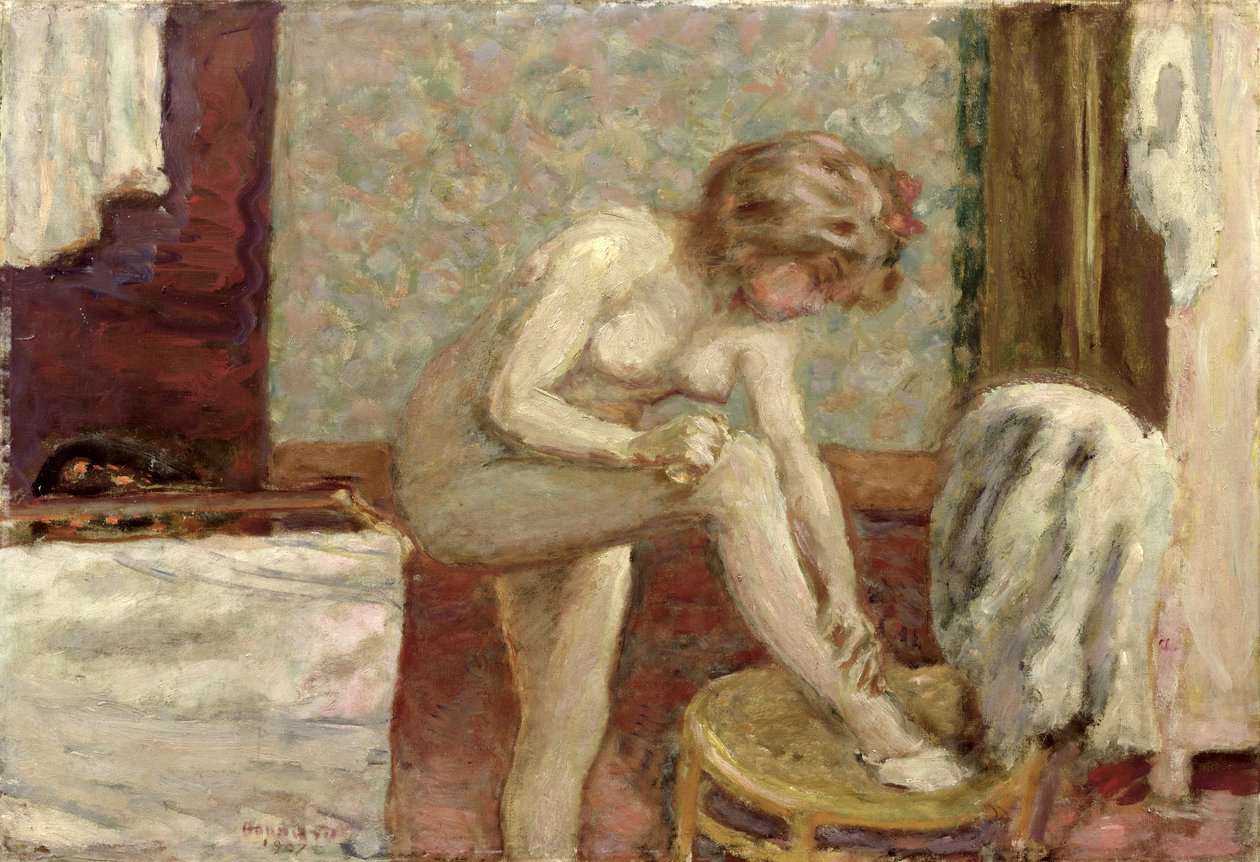 Kylpyhuoneessa, 1907 tekijältä Pierre Bonnard