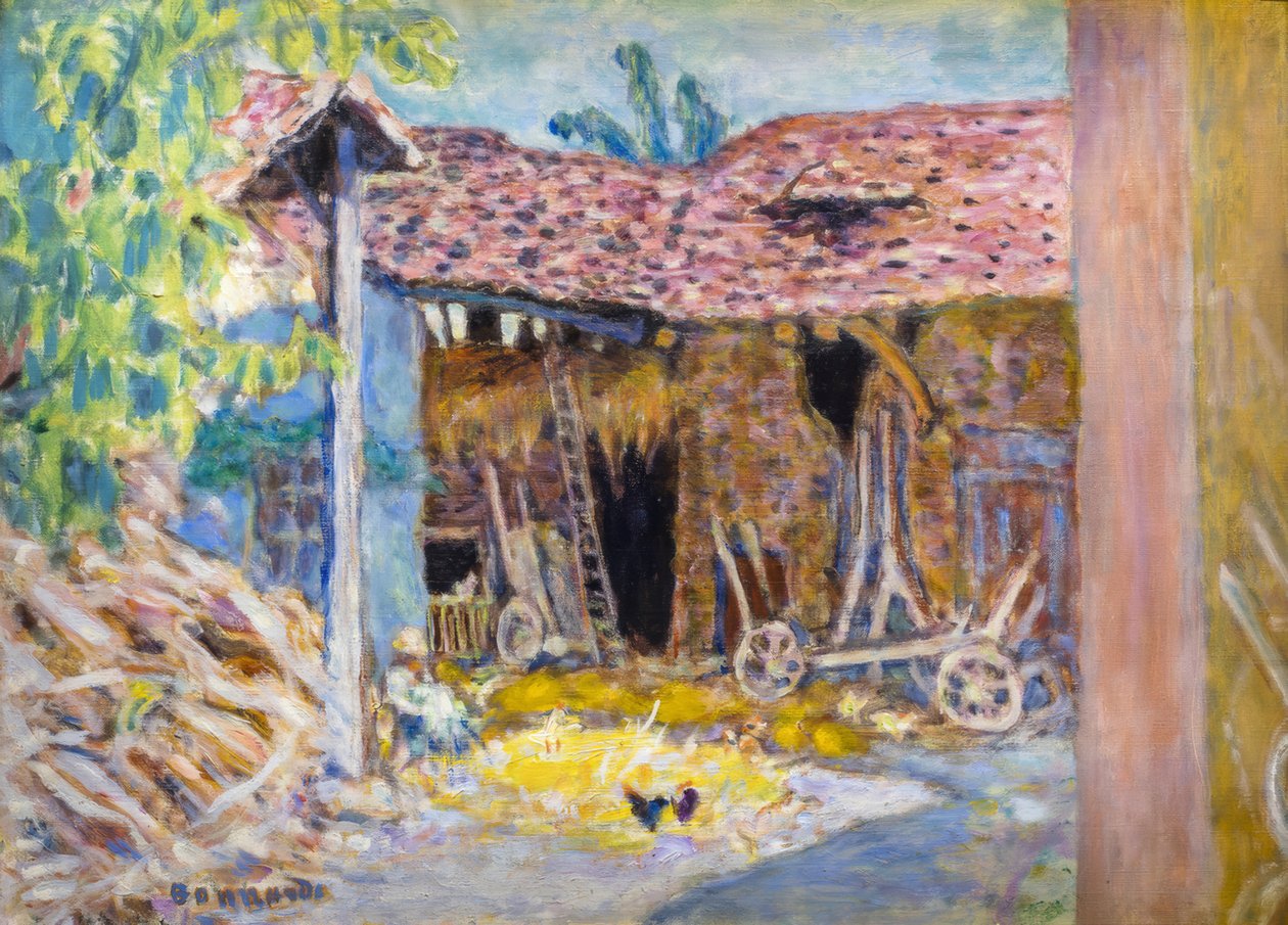 Maatilan tai navetan piha tekijältä Pierre Bonnard