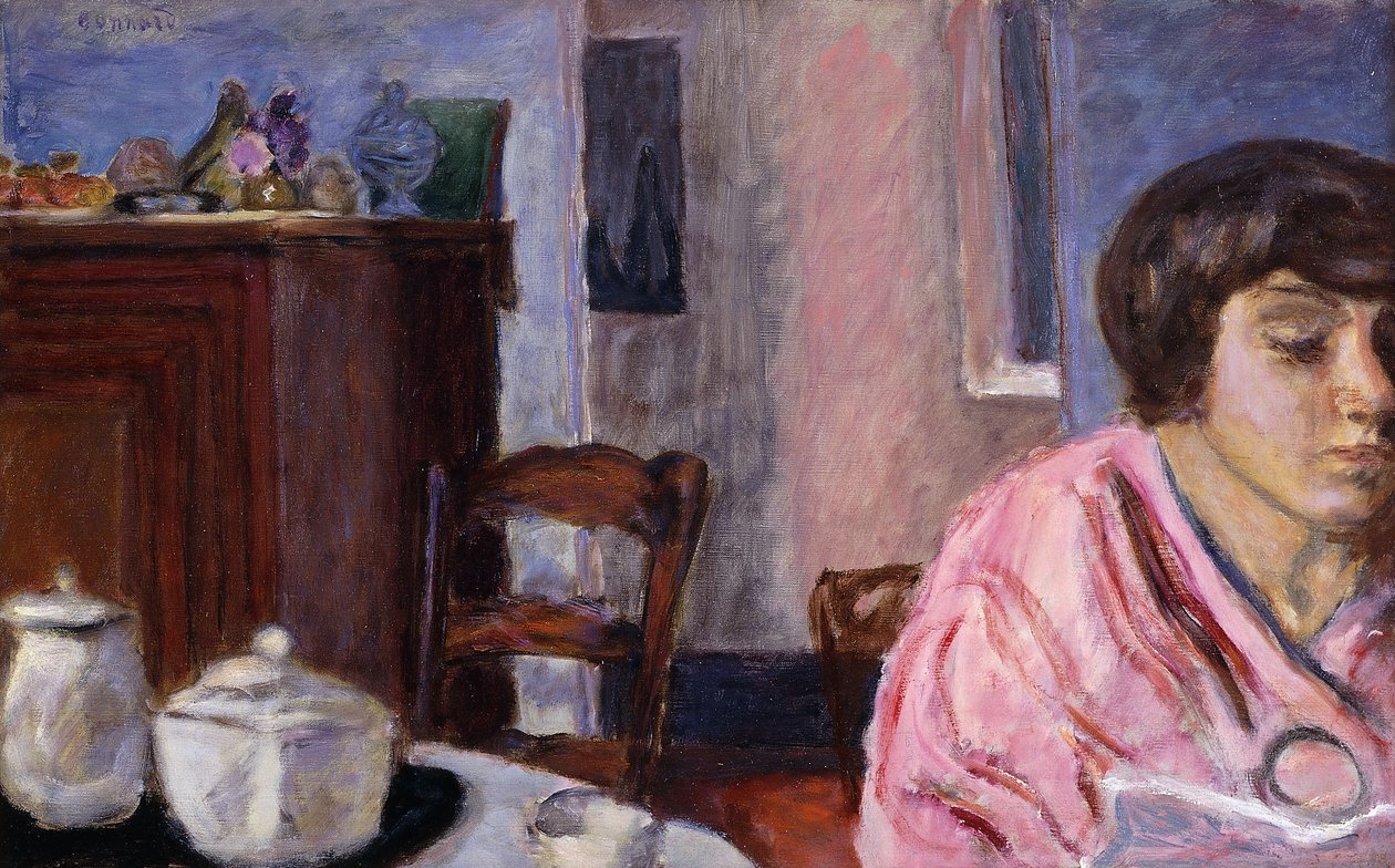 Sisustus kuvalla; Sisustus figuurilla tekijältä Pierre Bonnard