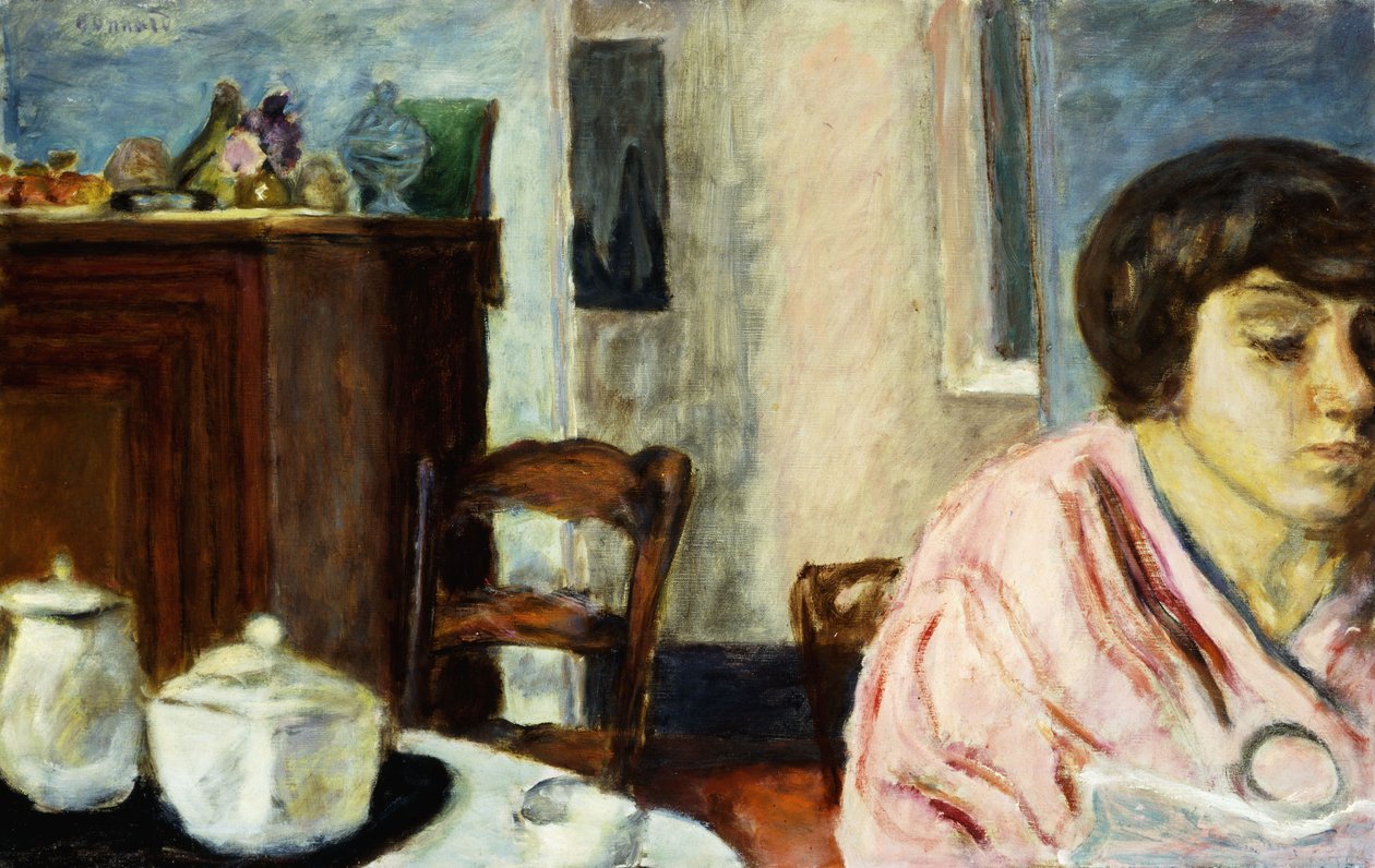 Sisustus päällä; Sisustus pään kanssa tekijältä Pierre Bonnard