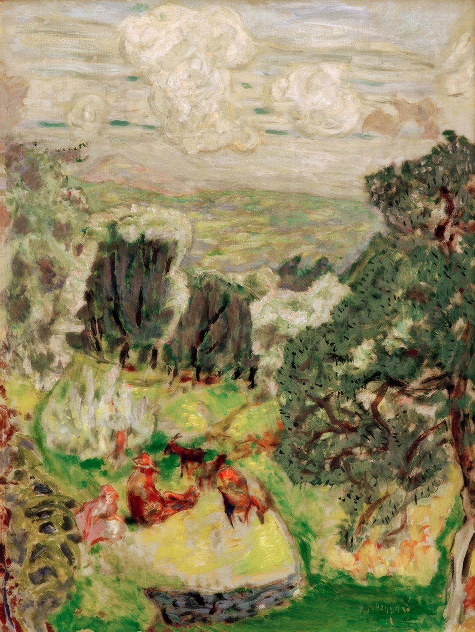 Oliivitarha; vuohimaisema tekijältä Pierre Bonnard