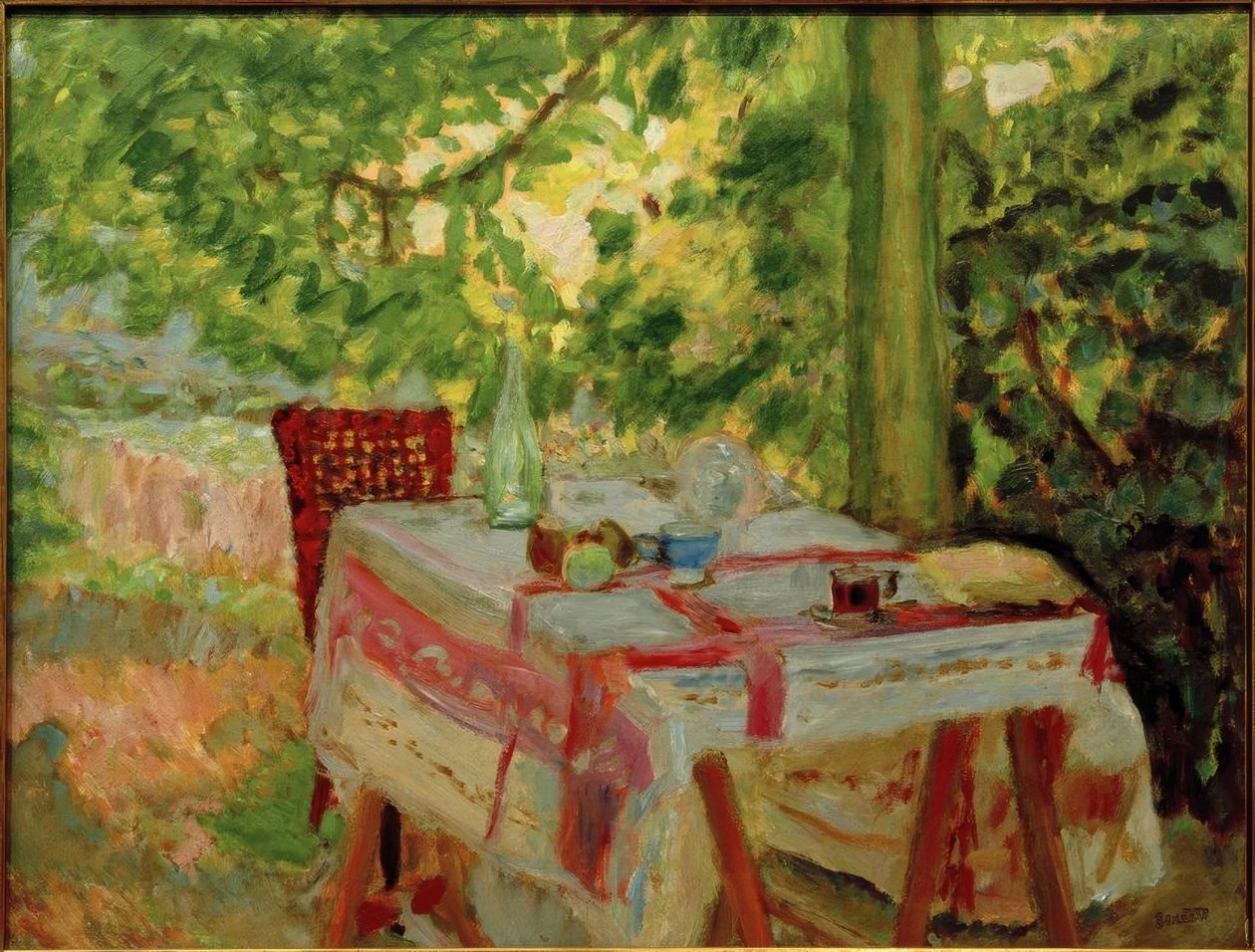 La Table servie sous le tilleul tekijältä Pierre Bonnard