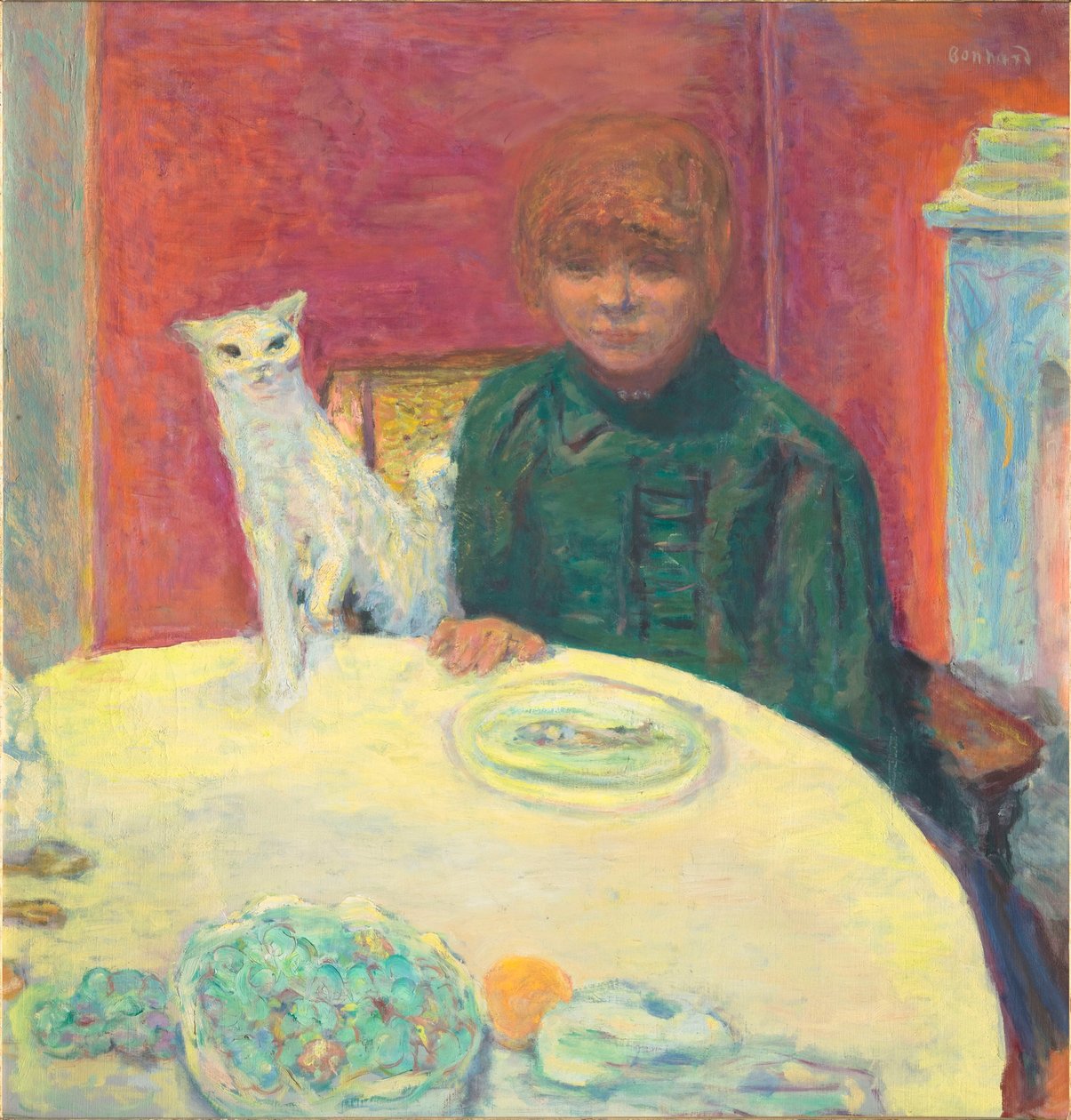 La femme au chat Nainen kissan kanssa, 1912. tekijältä Pierre Bonnard