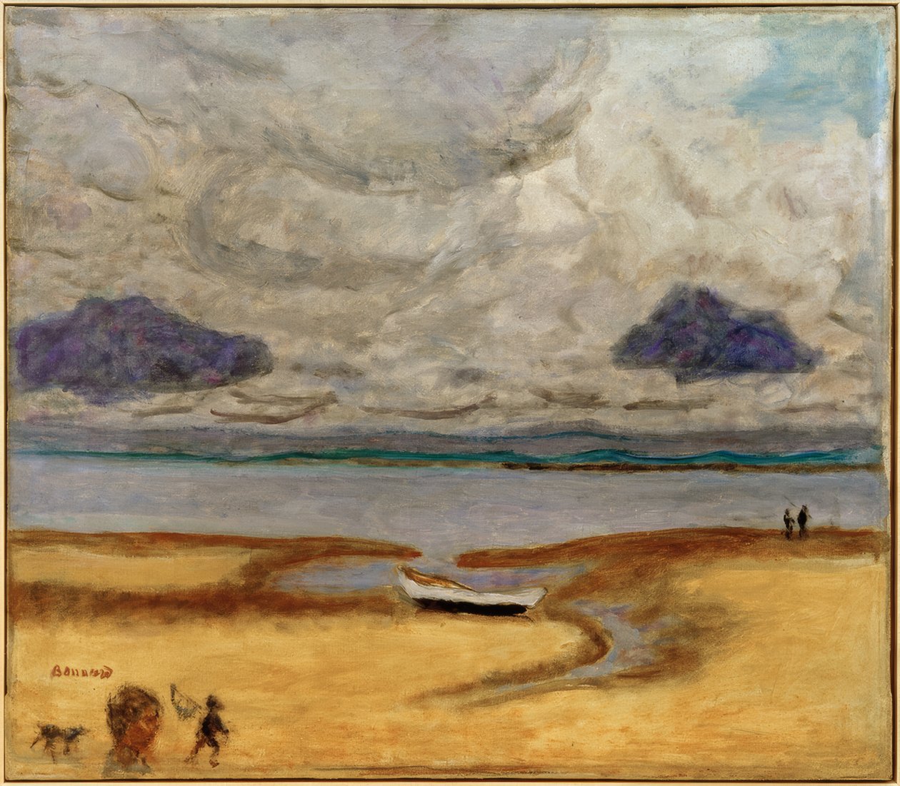 Ranta laskuveden aikaan (Marée basse à Arcachon) tekijältä Pierre Bonnard