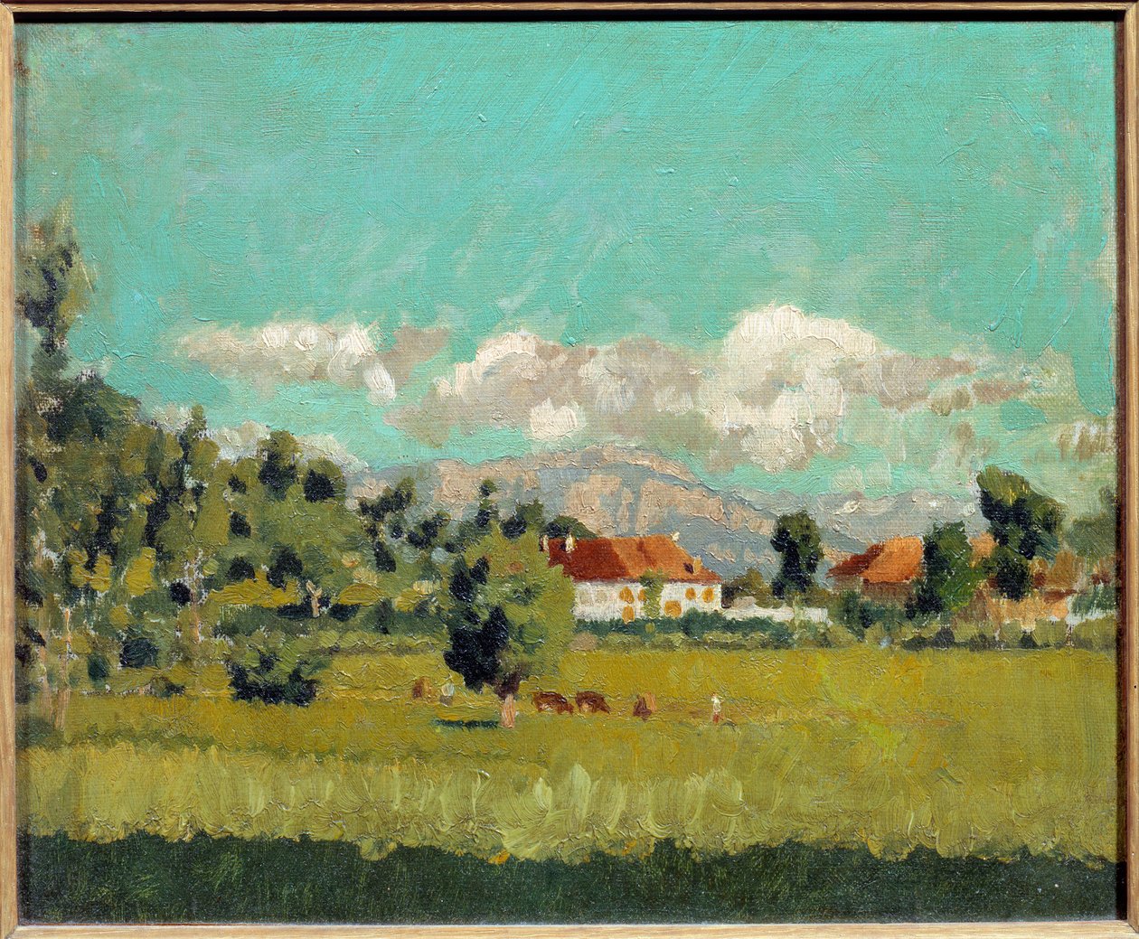 Dauphinen maisema Pierre Bonnardin (1867-1947) maalaus 1888 su. 0,19x0,29 m Yksityinen kokoelma tekijältä Pierre Bonnard