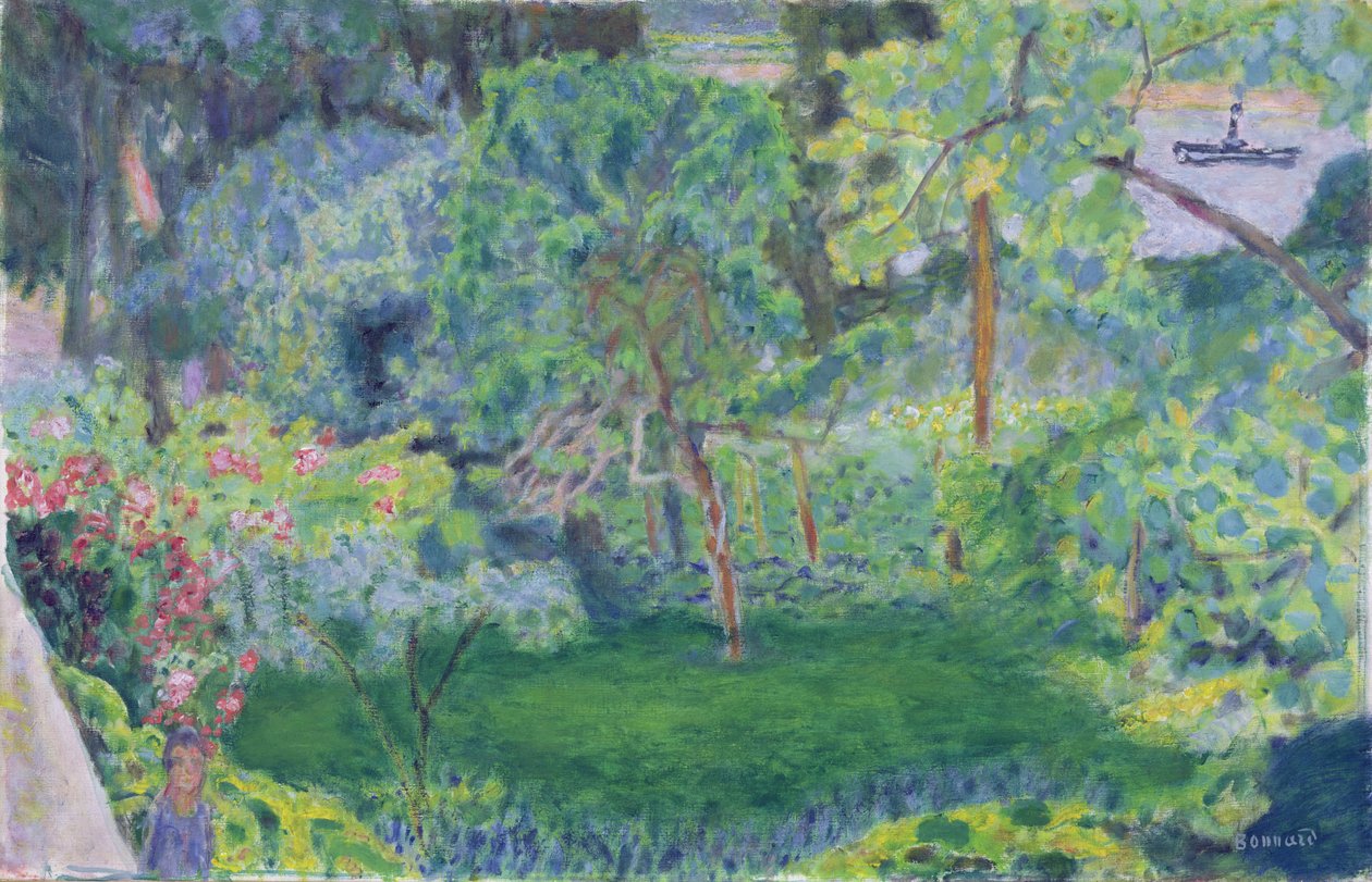 Maisema proomun kanssa, n. 1930 tekijältä Pierre Bonnard