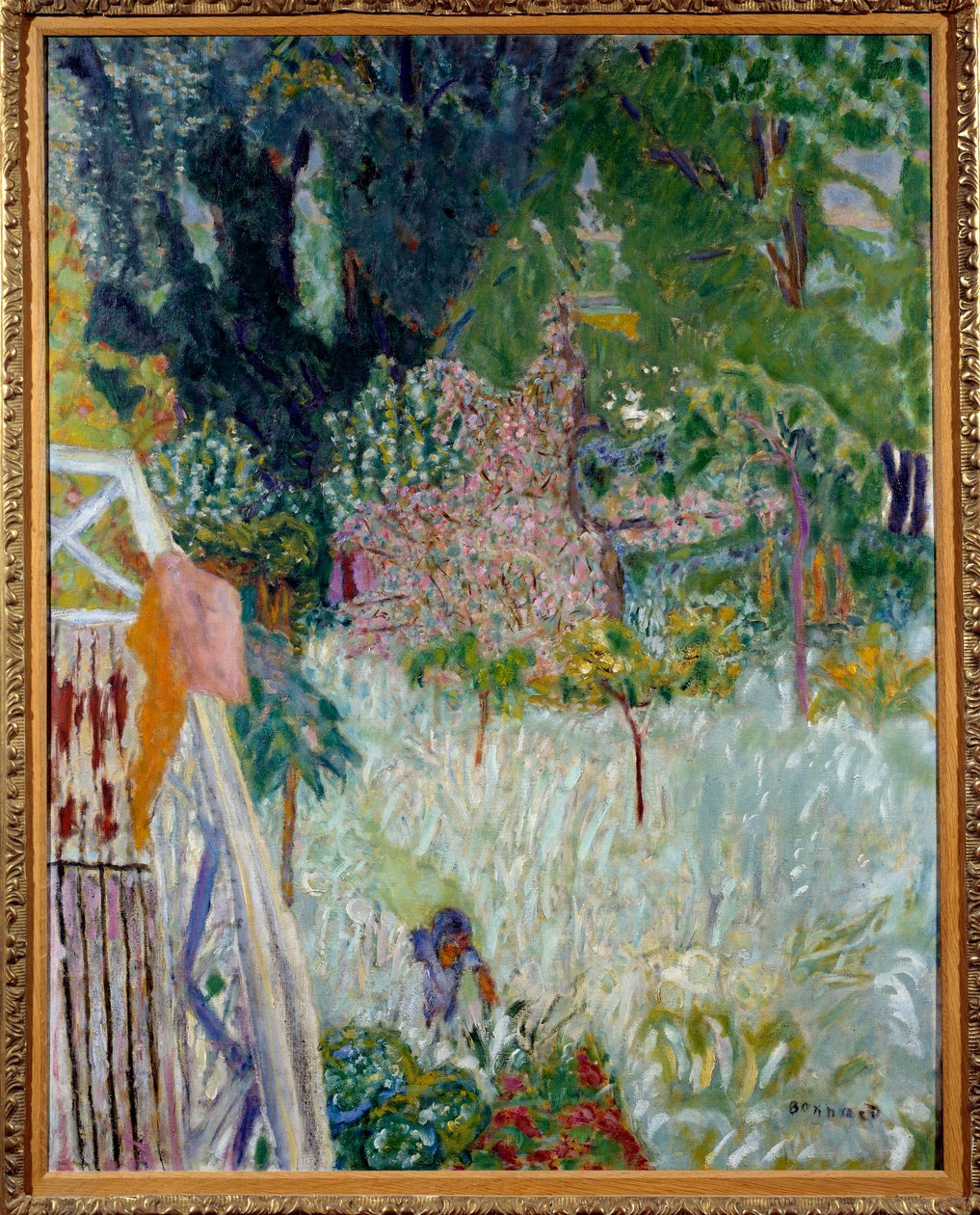Kukkaomena tai parveke Vernonet Pierre Bonnardin maalaus (1867-1947) 1920 Koko 1x0,8 m Brestin taidemuseo tekijältä Pierre Bonnard