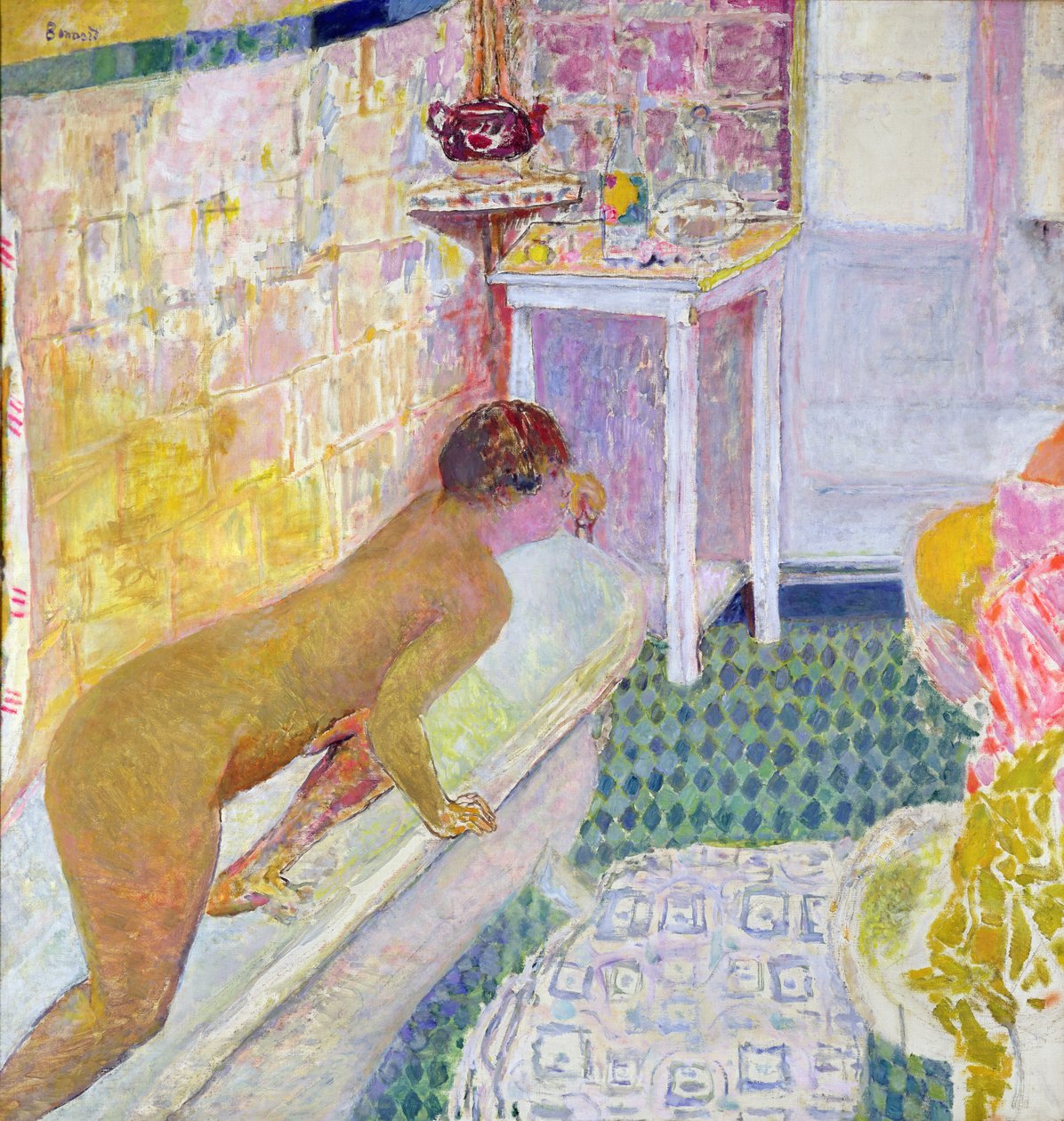 Leaving the Bath, n. 1926-30 tekijältä Pierre Bonnard
