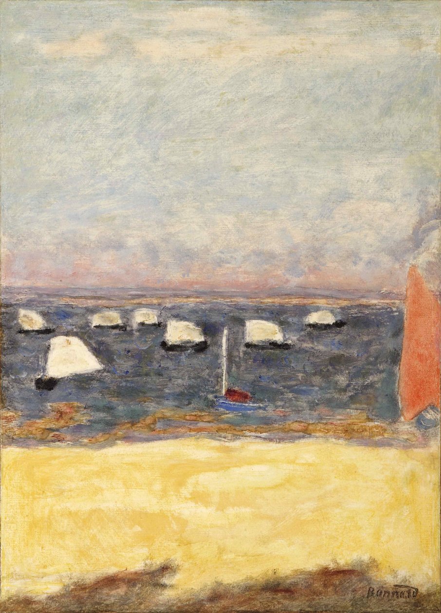 Les Voiliers, regatat, noin 1932. tekijältä Pierre Bonnard