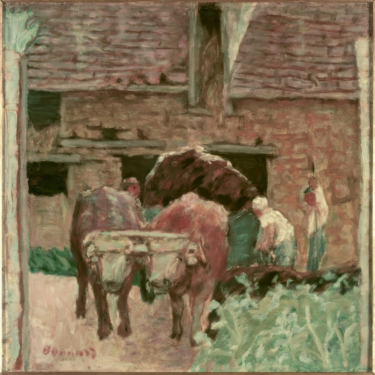 Les deux boeufs et la ferme tekijältä Pierre Bonnard