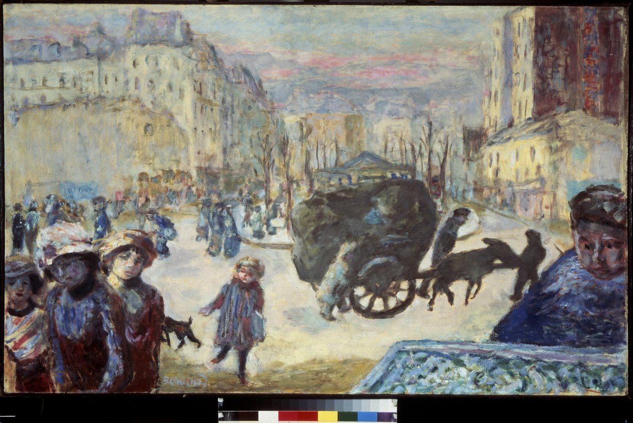 Aamu Pariisissa (Aamu Pariisissa). Pierre Bonnardin maalaus (1867-1947) tekijältä Pierre Bonnard