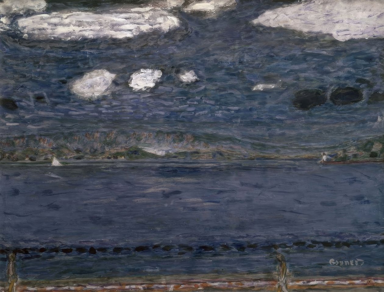 Välimerellinen – 1941/44 – 48,3 × 63,2 cm – guassi ja kynä paperille tekijältä Pierre Bonnard