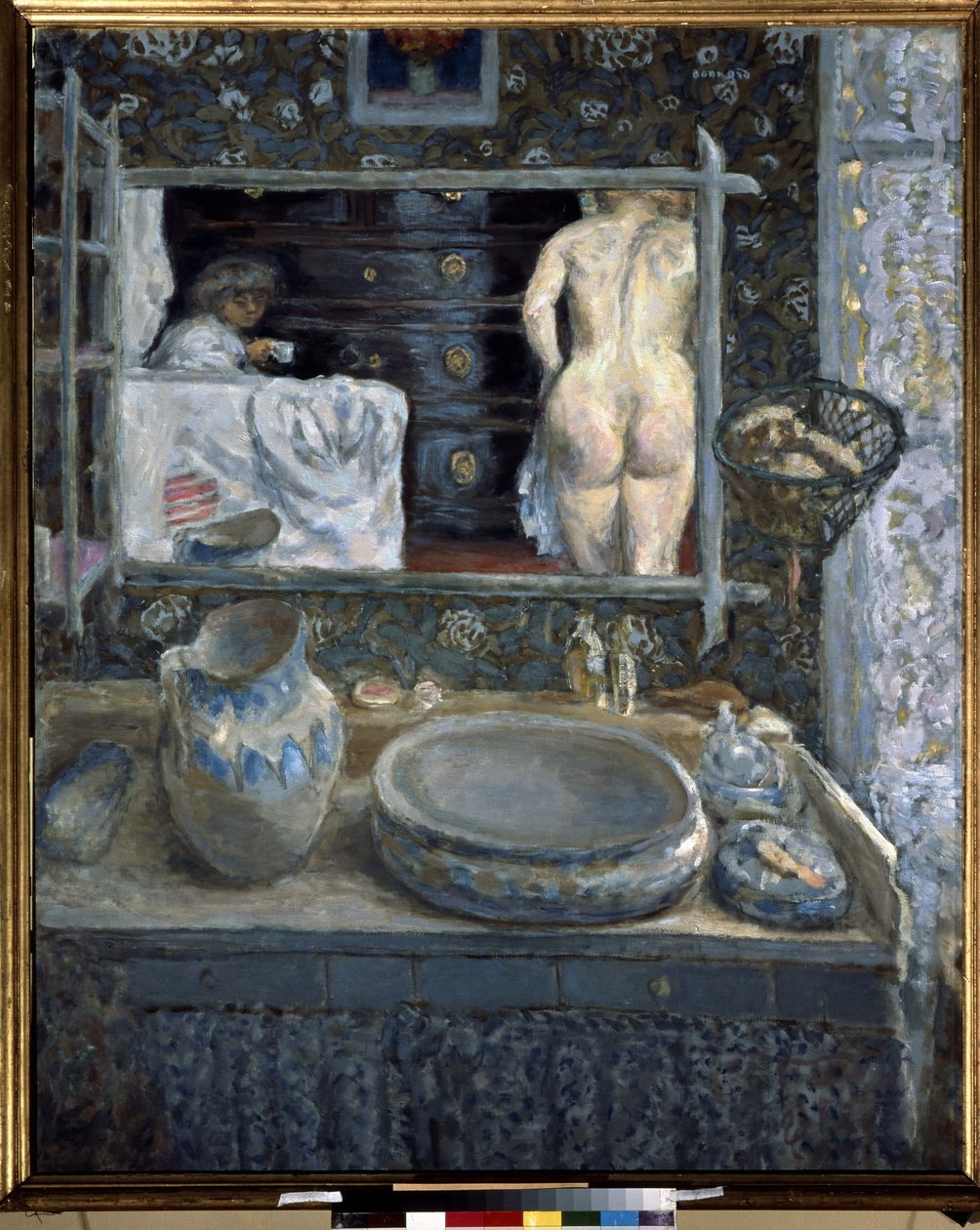 Peili pesutelineen yläpuolella tekijältä Pierre Bonnard