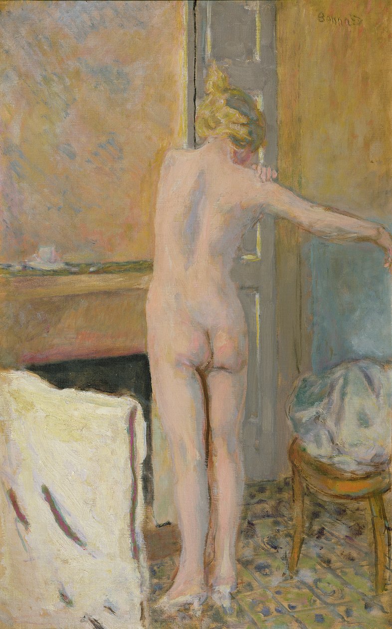 Alaston mantelin edessä tekijältä Pierre Bonnard