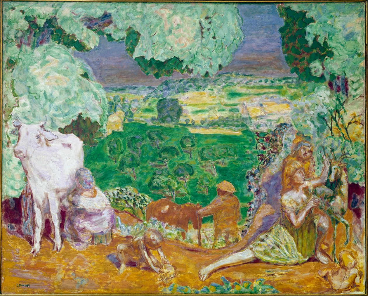 Pastoraalinen sinfonia (öljy kankaalle tekijältä Pierre Bonnard