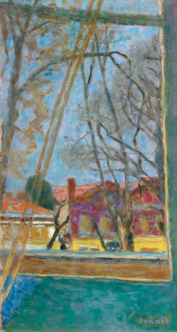 Paysage à travers une fenêtre tekijältä Pierre Bonnard
