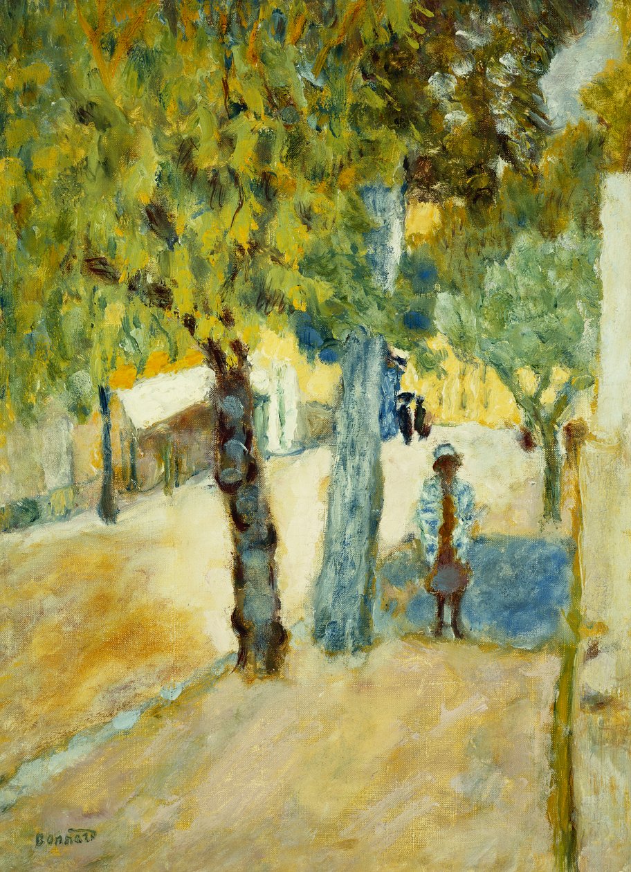 Ihmiset kadulla; Figuurit kadulla, n. 1925 (öljy kankaalle) tekijältä Pierre Bonnard
