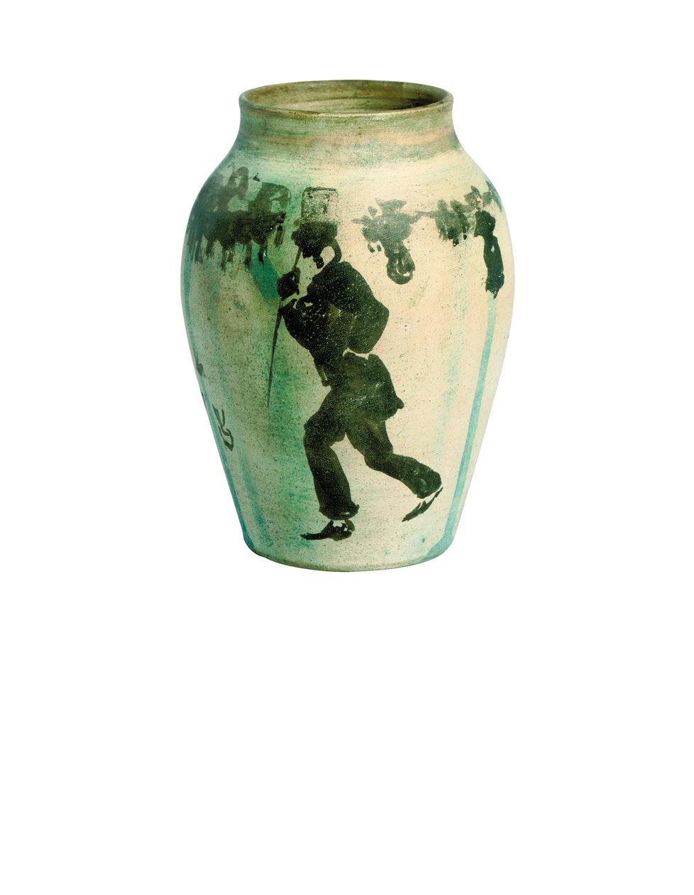 Pieni maljakko: katukuva, n. 1894-1895 (Intialainen muste lasittamattomassa maalatussa posliinikaiteessa) tekijältä Pierre Bonnard