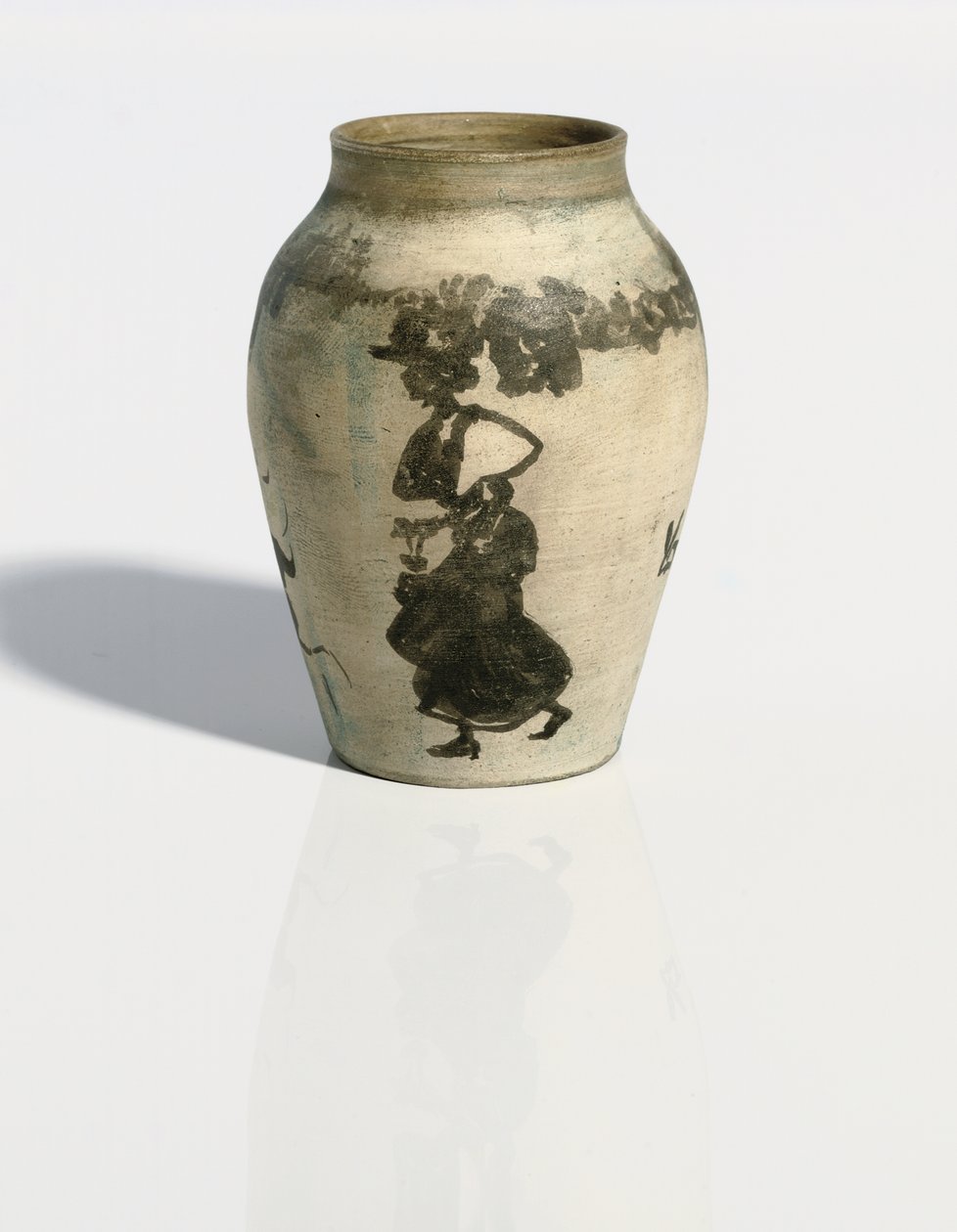 Pieni maljakko: katukuva, n. 1894-1895 (Intialainen muste lasittamattomassa maalatussa posliinikaiteessa) tekijältä Pierre Bonnard