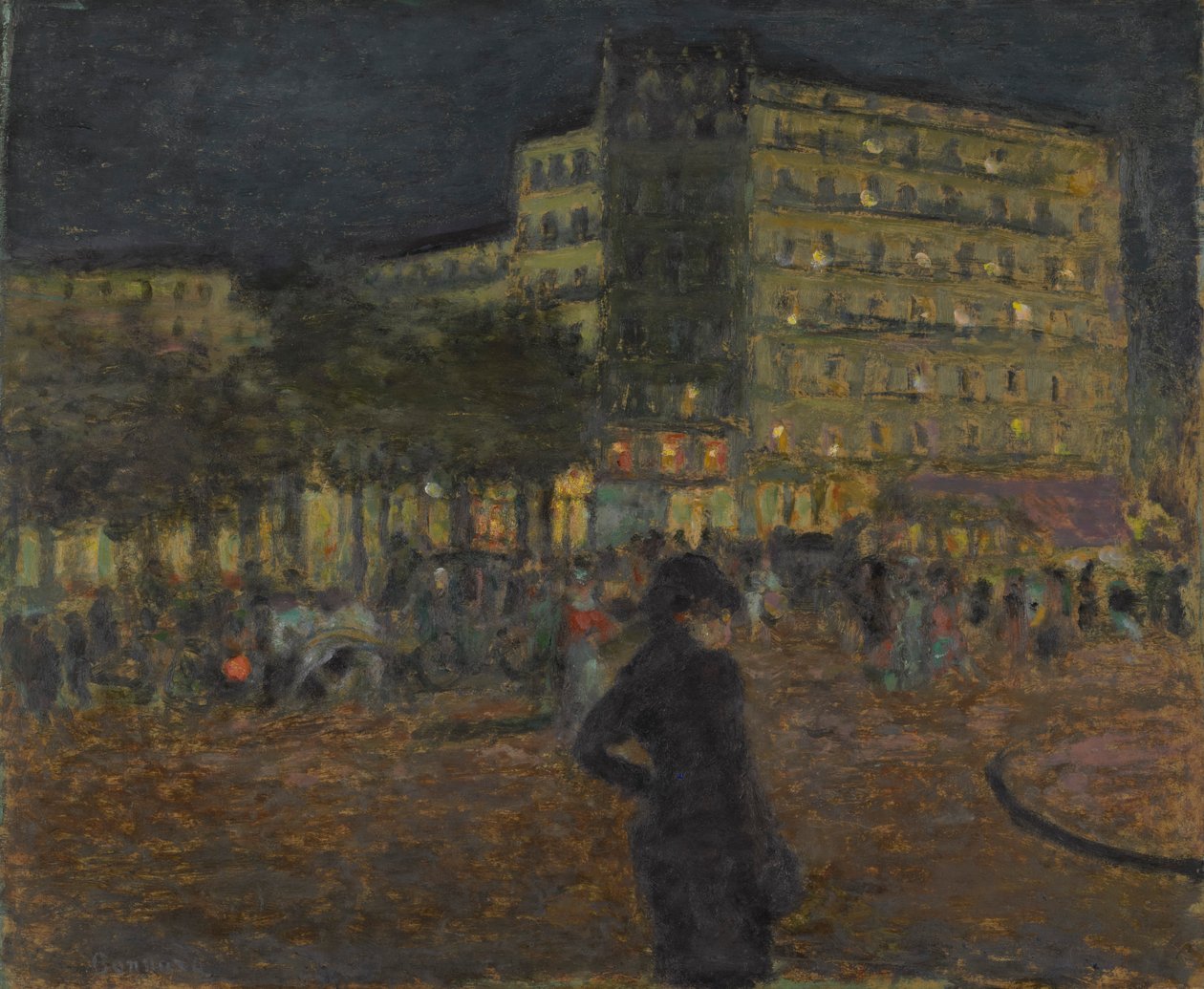 Place Pigalle yöllä tekijältä Pierre Bonnard