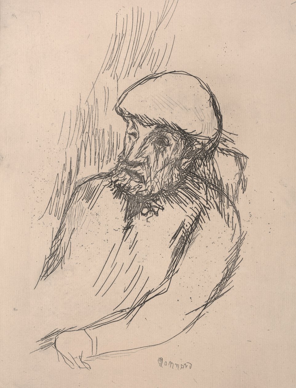Renoirin muotokuva, n. 1916 (etsaus) tekijältä Pierre Bonnard