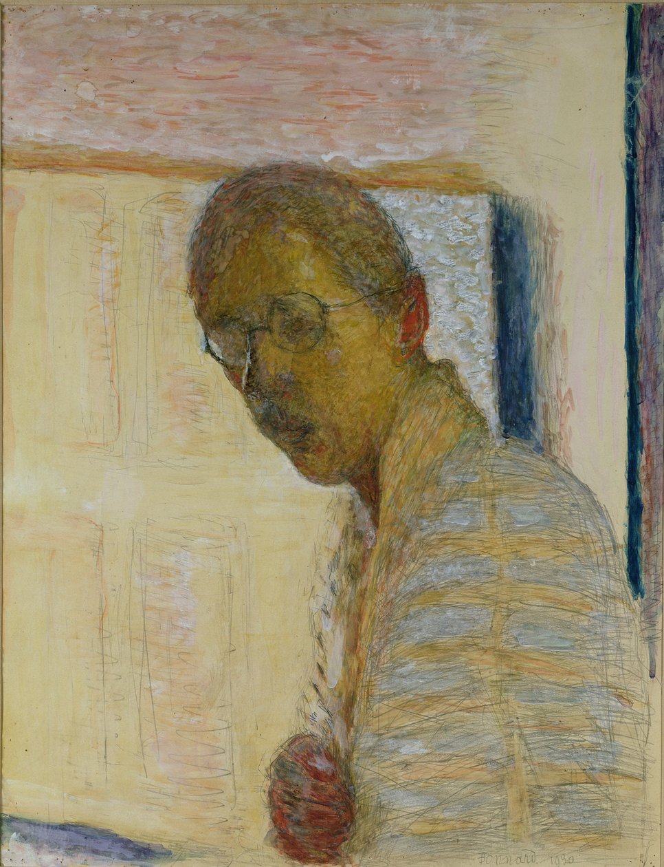 Taiteilijan muotokuva, 1930 (kynä ja guassi paperille) tekijältä Pierre Bonnard