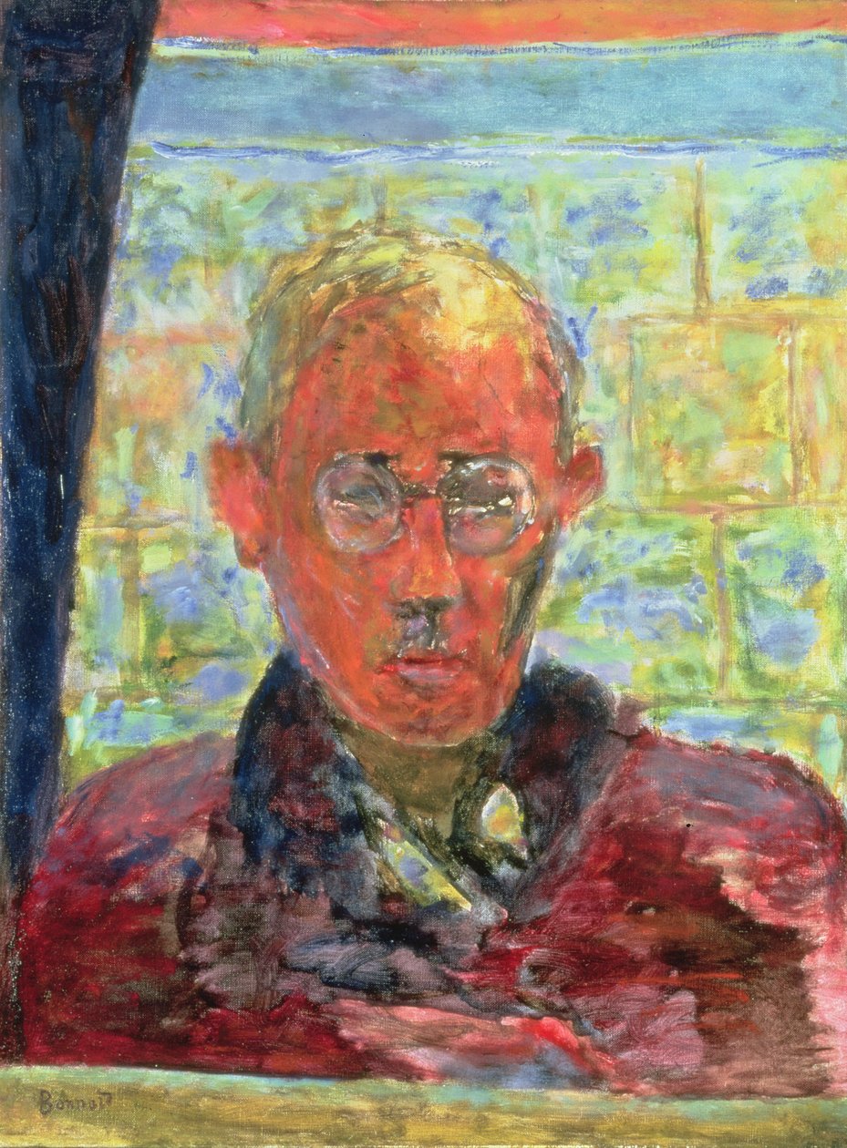 Muotokuva taidemaalarista punaisessa aamutakissa, 1943 tekijältä Pierre Bonnard