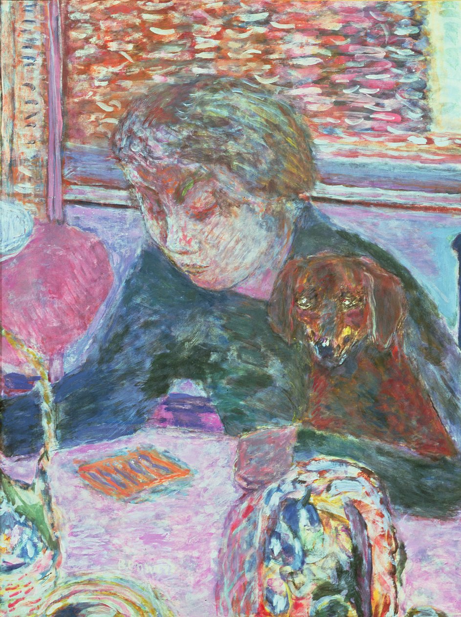 Muotokuva koiran kanssa, 1940 tekijältä Pierre Bonnard