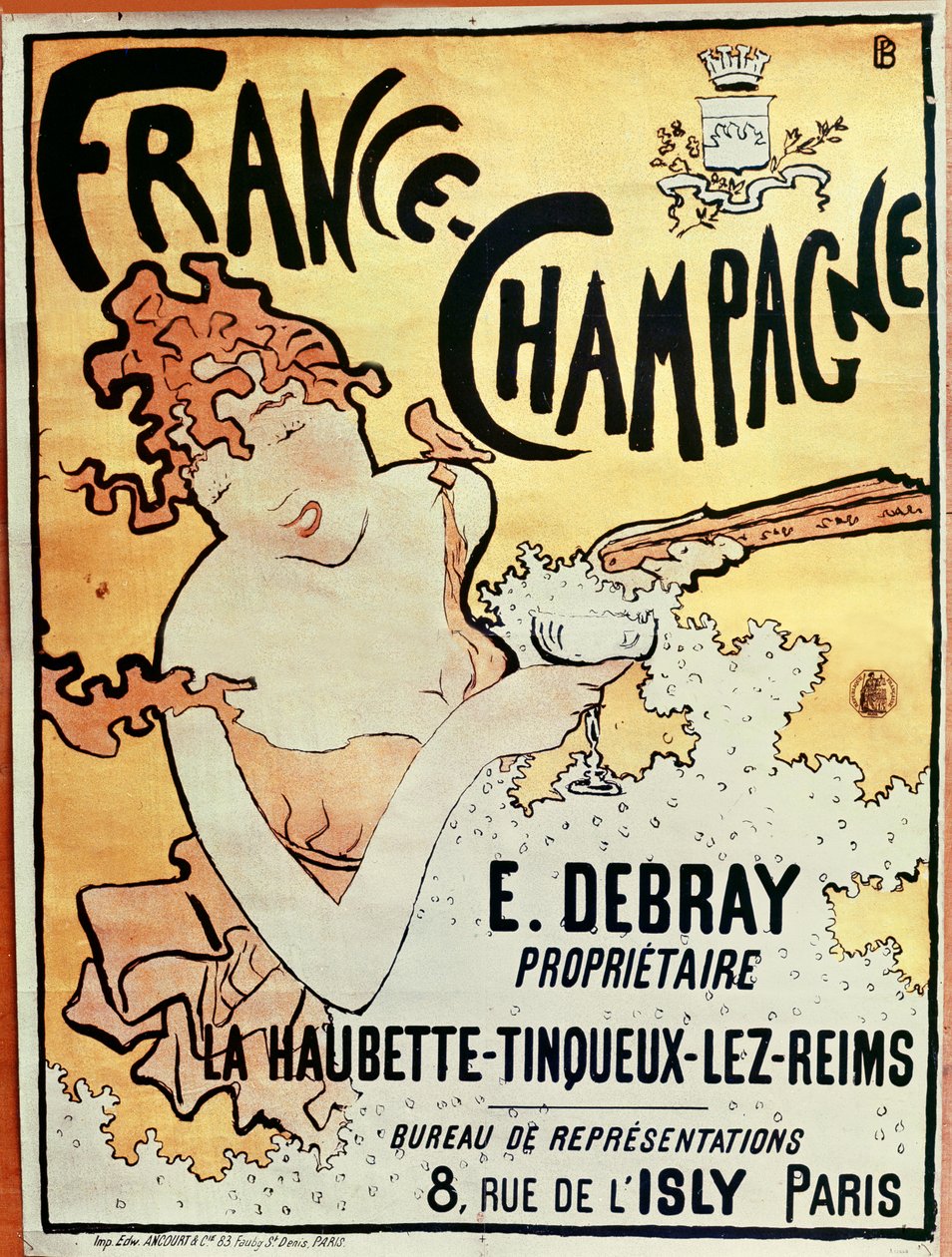 Julistemainos France Champagnesta, 1891 tekijältä Pierre Bonnard
