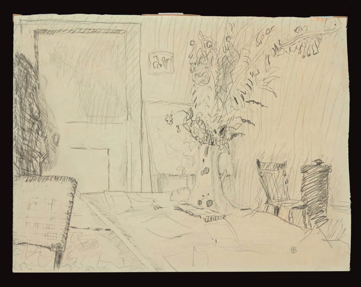 Kukkaruukku Le Canetin ruokasalissa tekijältä Pierre Bonnard