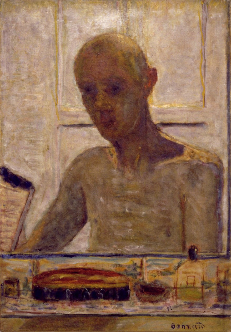 Omakuva parranajopeilissä, 1935 tekijältä Pierre Bonnard