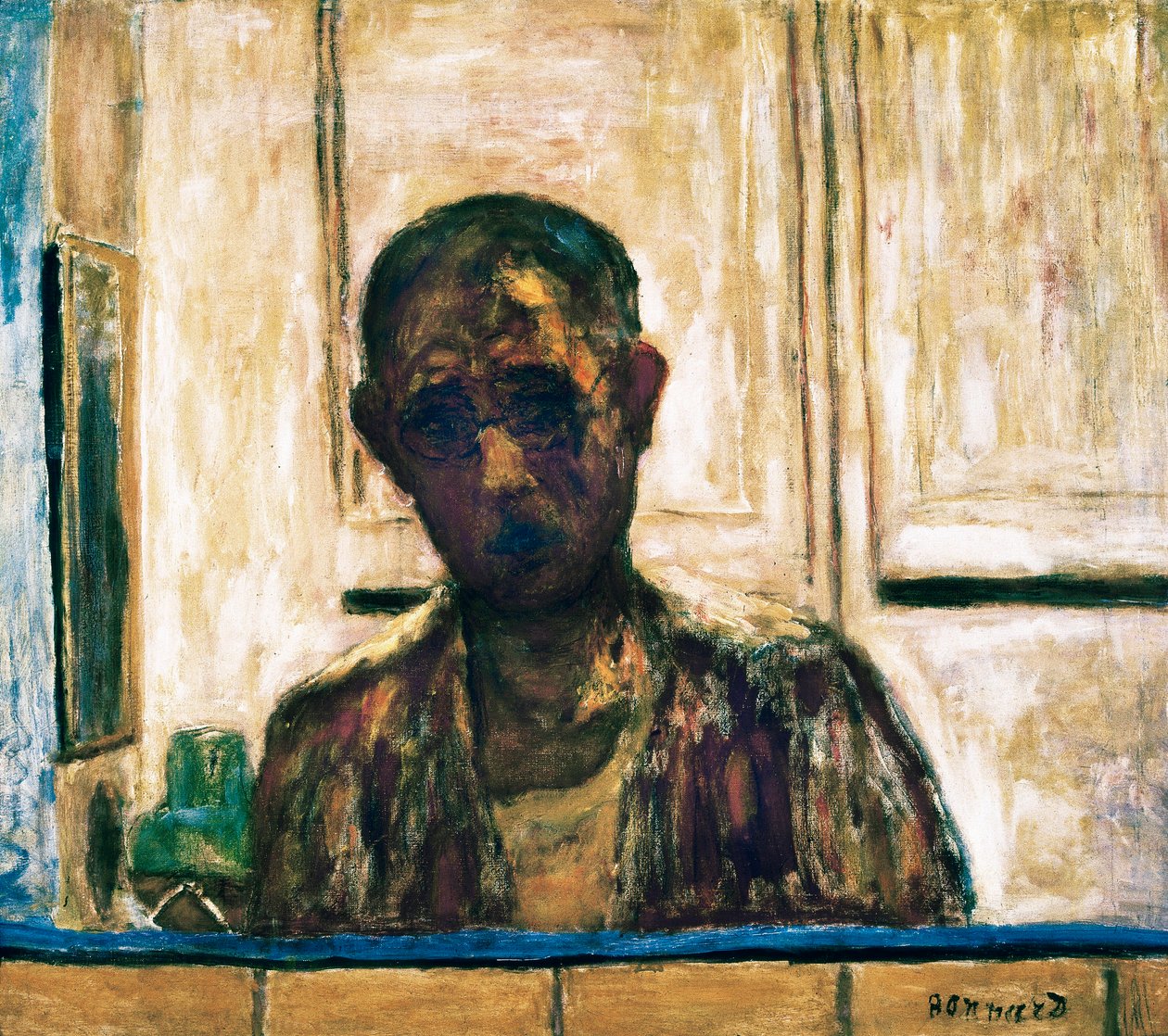 Omakuva parranajopeilissä tekijältä Pierre Bonnard
